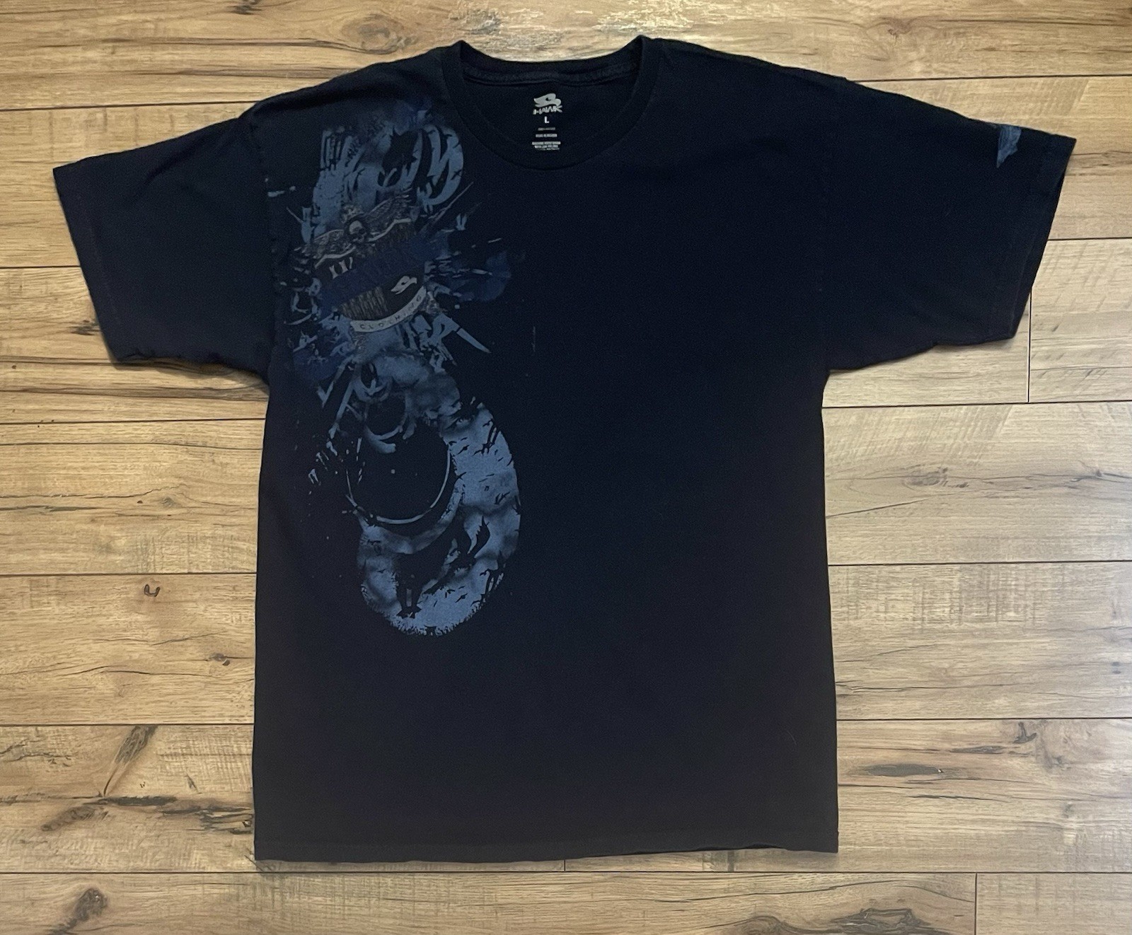 Vintage Tony Hawk Skate Y2K Emo Grunge T-Shirt Blue Mens Sz Large