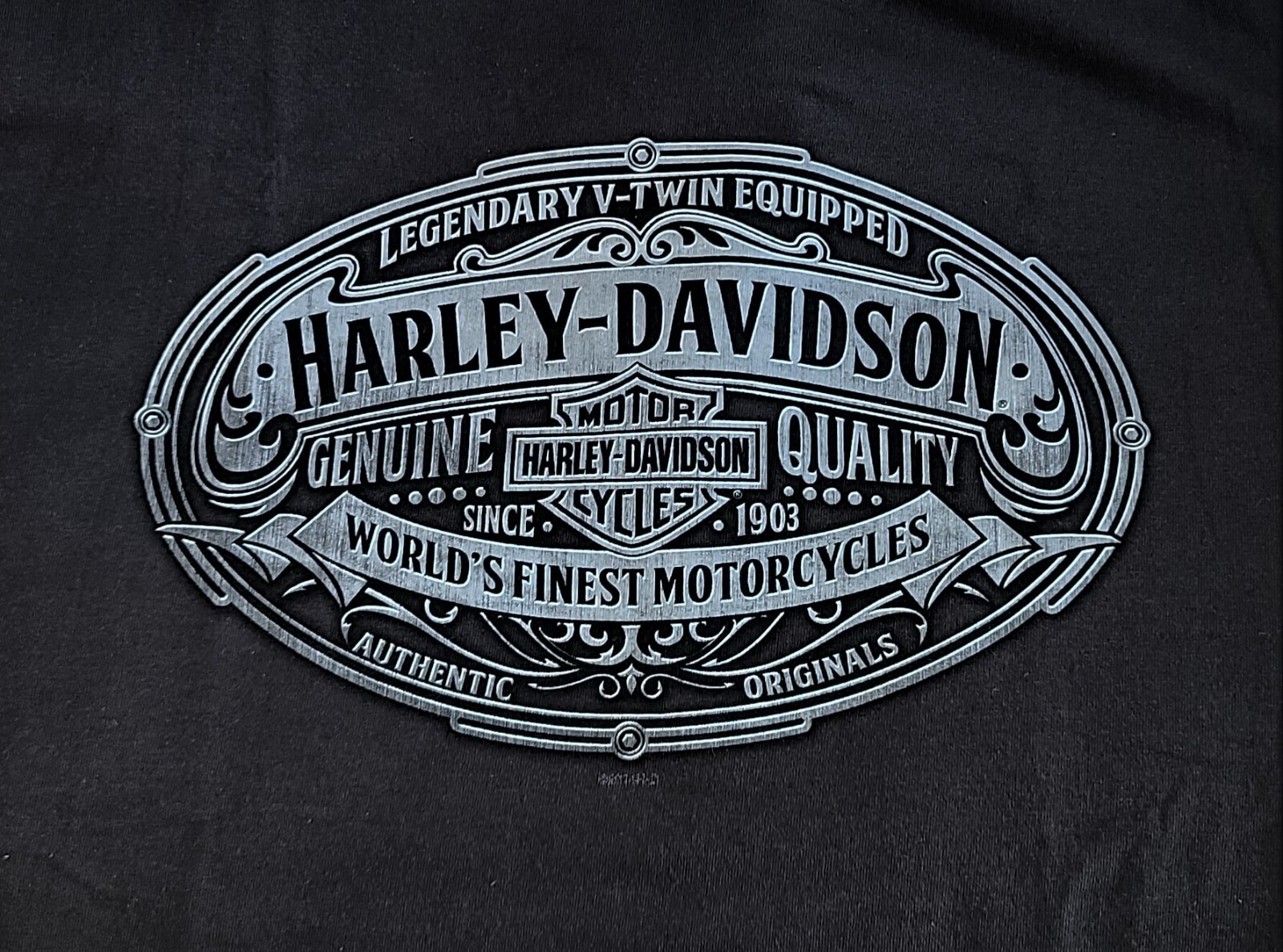 HARLEY DAVIDSON SS Shirt Dark Gray Belt Buckle Legendary V Twin Chest44in Mens L