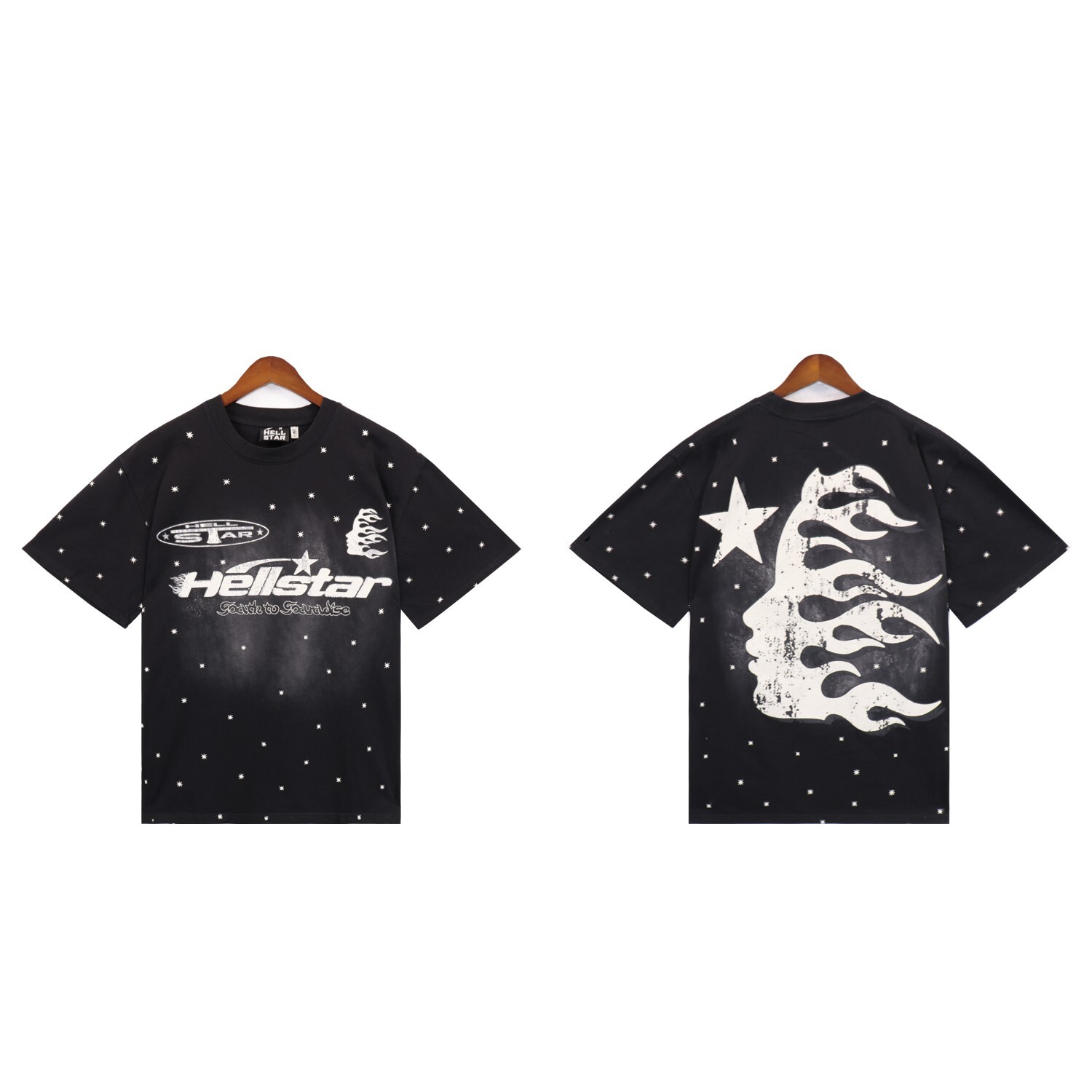 Hell Studios star Gel Sport Logo tee Men&rsquo;s Cotton Washed Short sleeved T-shirt