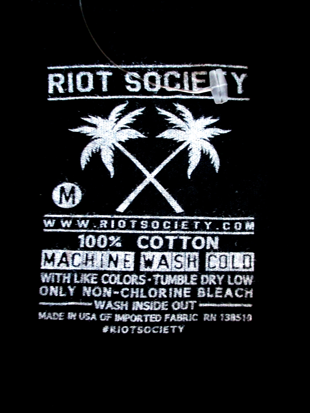 MENS RIOT SOCIETY PANDA BEAR BLACK T-SHIRT SIZE M