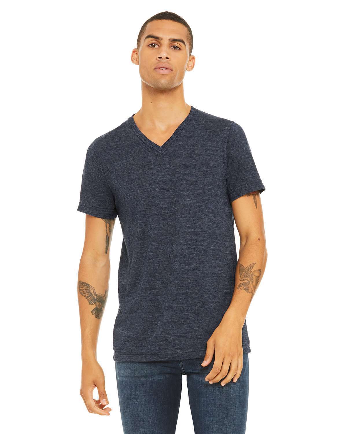 Bella + Canvas Unisex Textured Jersey V-Neck T-Shirt – 3655C