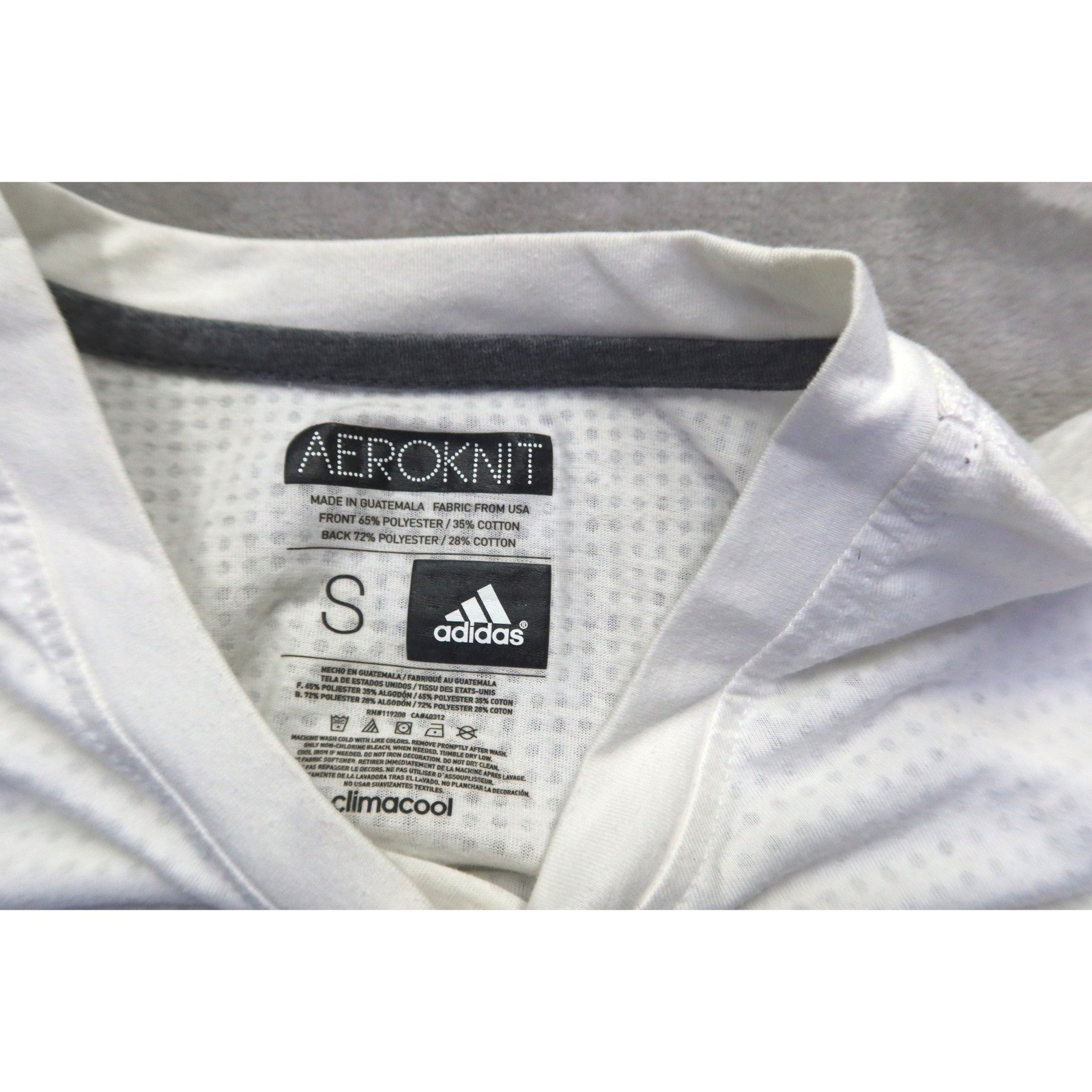 Adidas Charlotte Basketball Aeroknit Climacool Shirt Men&rsquo;s S White NBA Tee