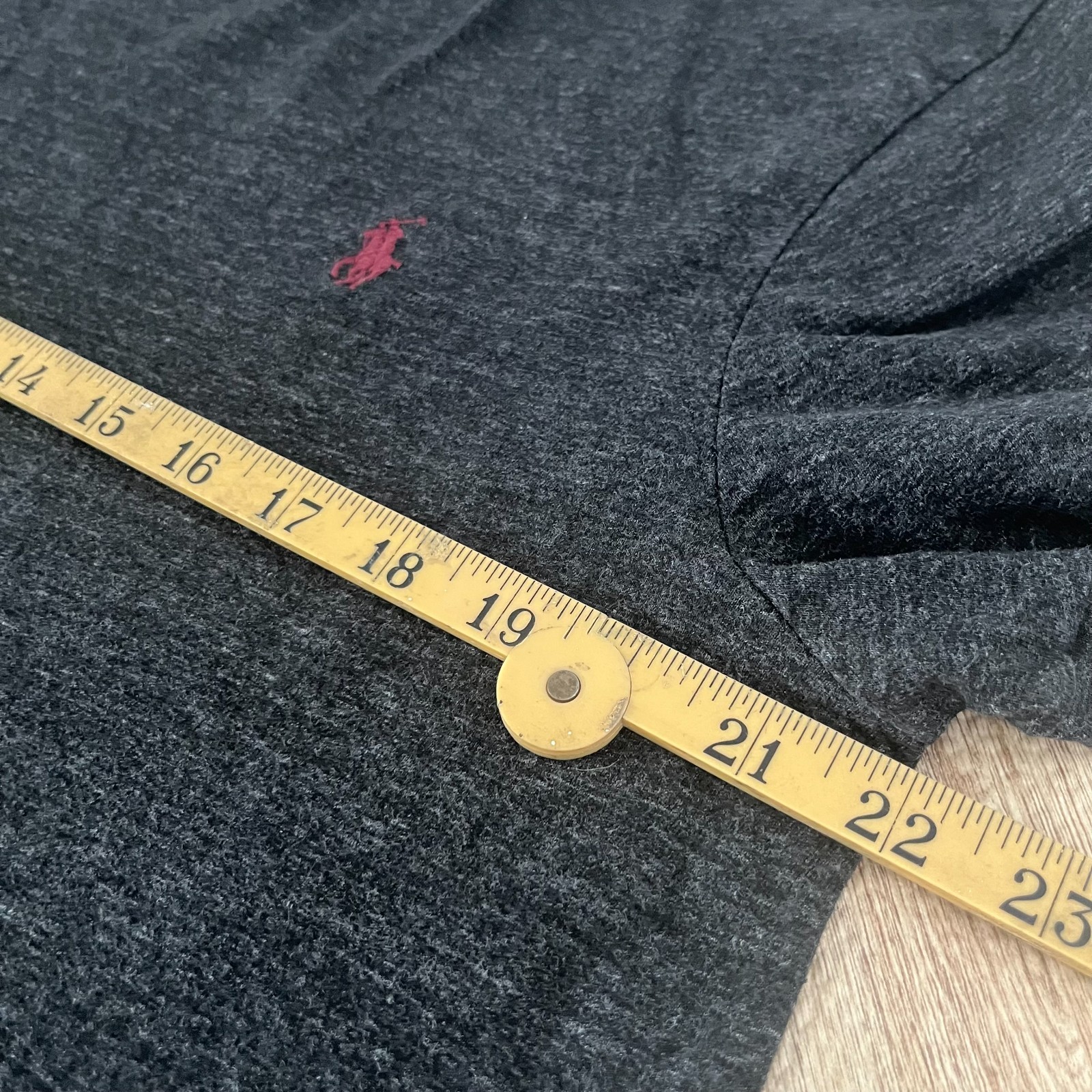Polo Ralph Lauren Shirt Mens Large Custom Slim Fit Charcoal Grey Top Tee
