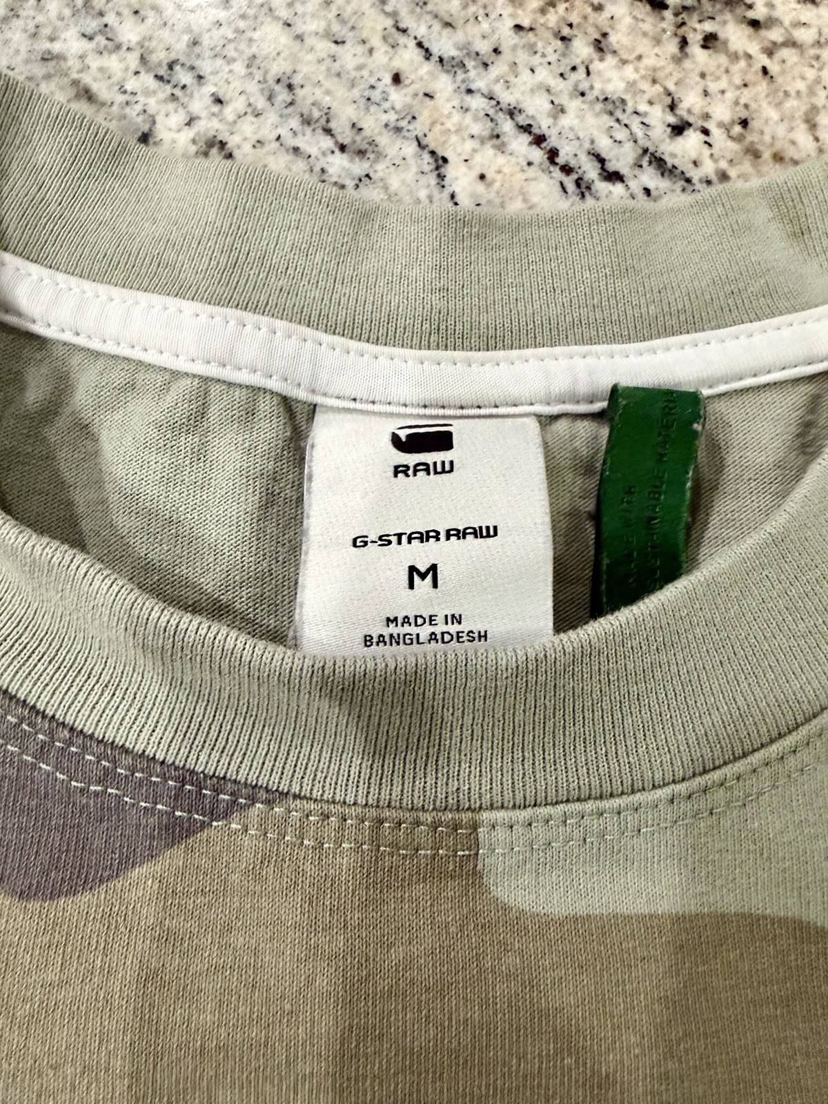 G Star Raw Denim Originals Camo Print T-Shirt Size Medium