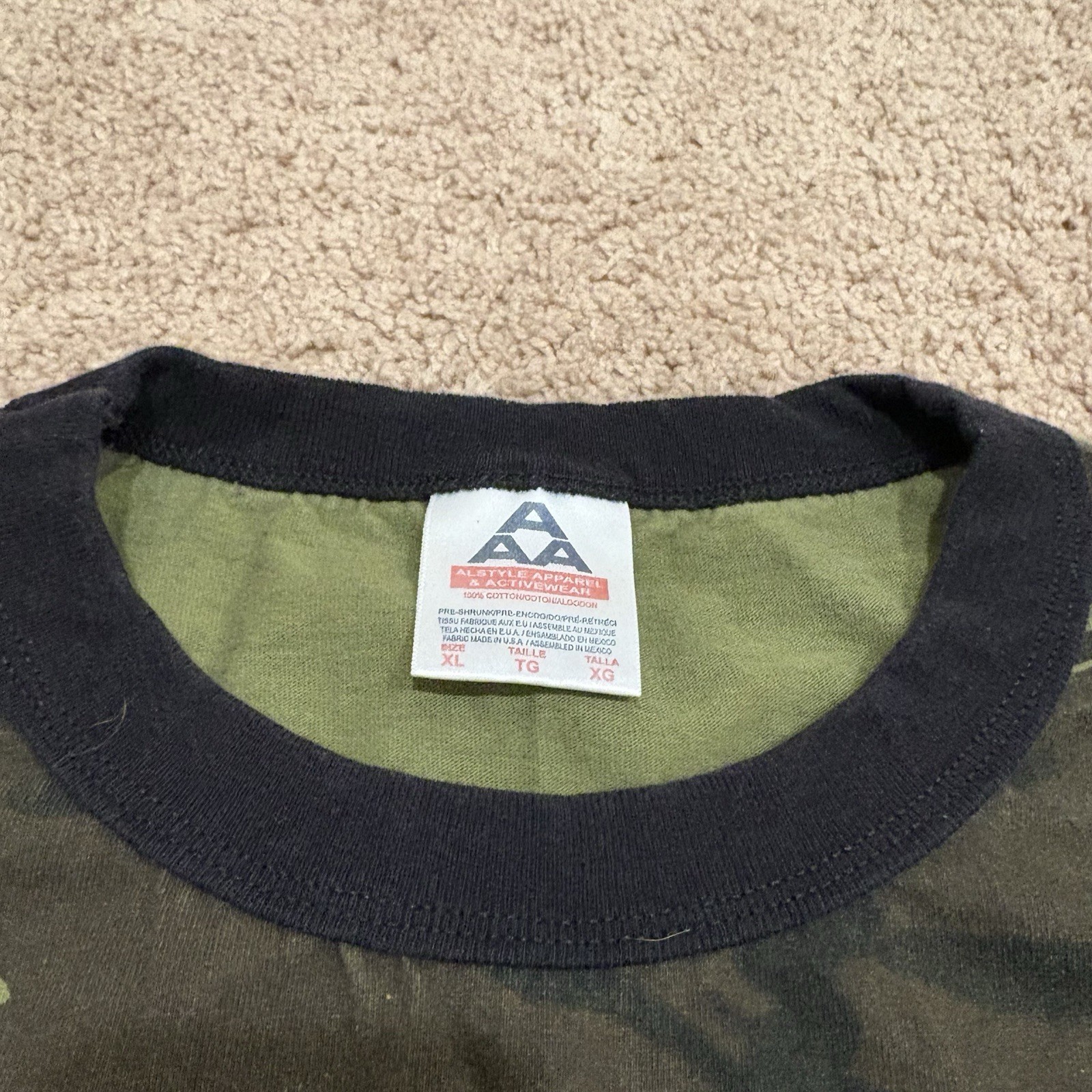 Vintage Assault on Default Special Forces Men’s Camo T-Shirt Size XL