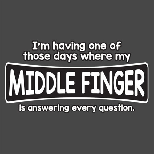 I&rsquo;m Having One Of Those Days Sarcastic Humor Graphic Novelty Funny T Shirt