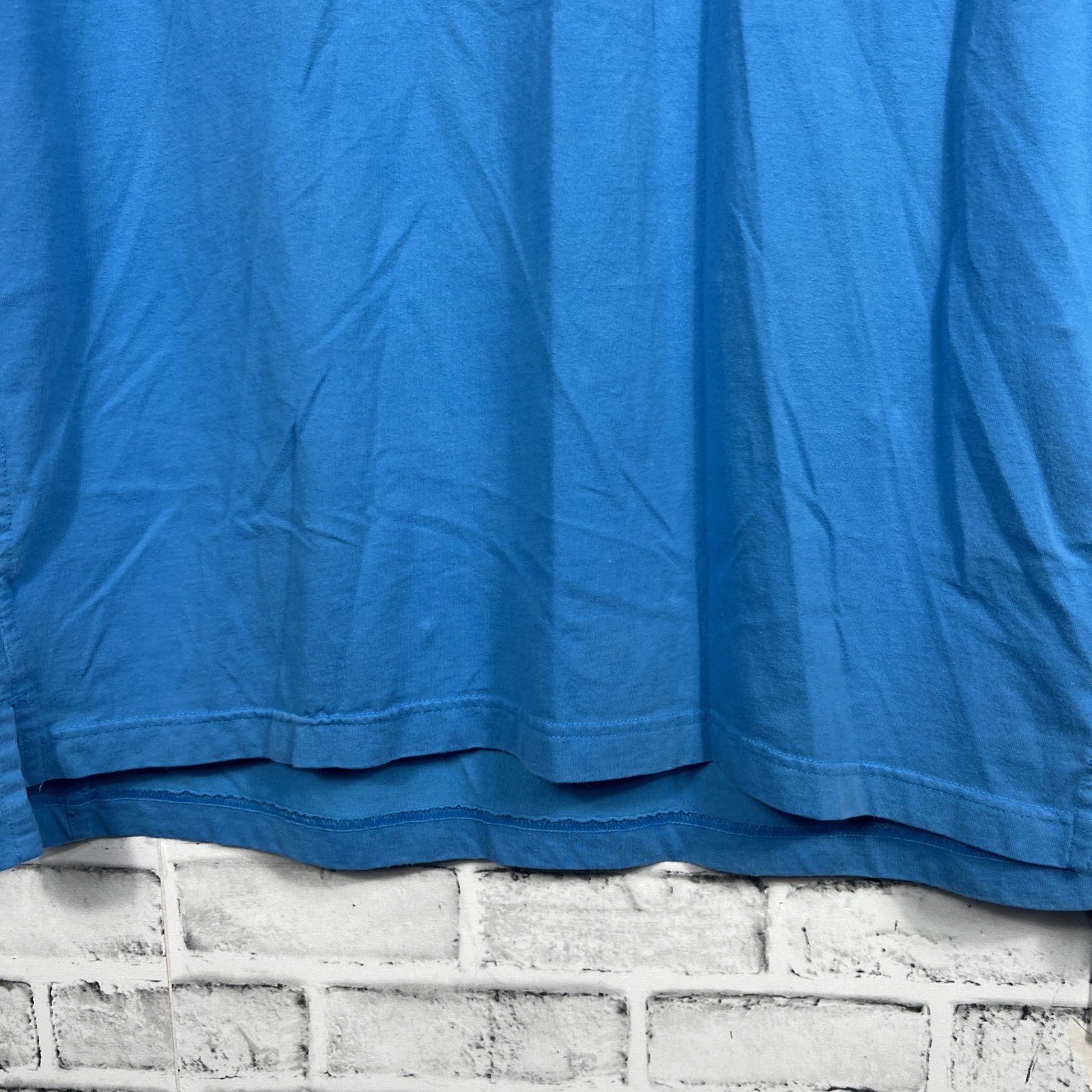 Duluth Shirt Mens XL Longtail Short Sleeve Polo Blue Workwear Casual