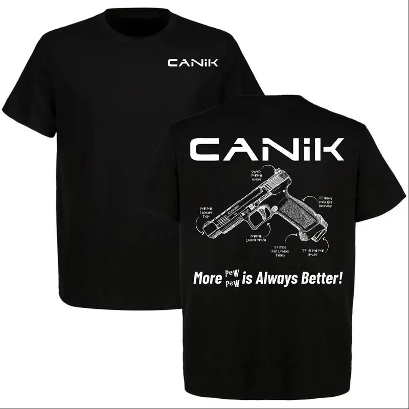 CANIK Firearm Diagram T-Shirt – Tactical Graphic Tee with CANIK Text Front & Det