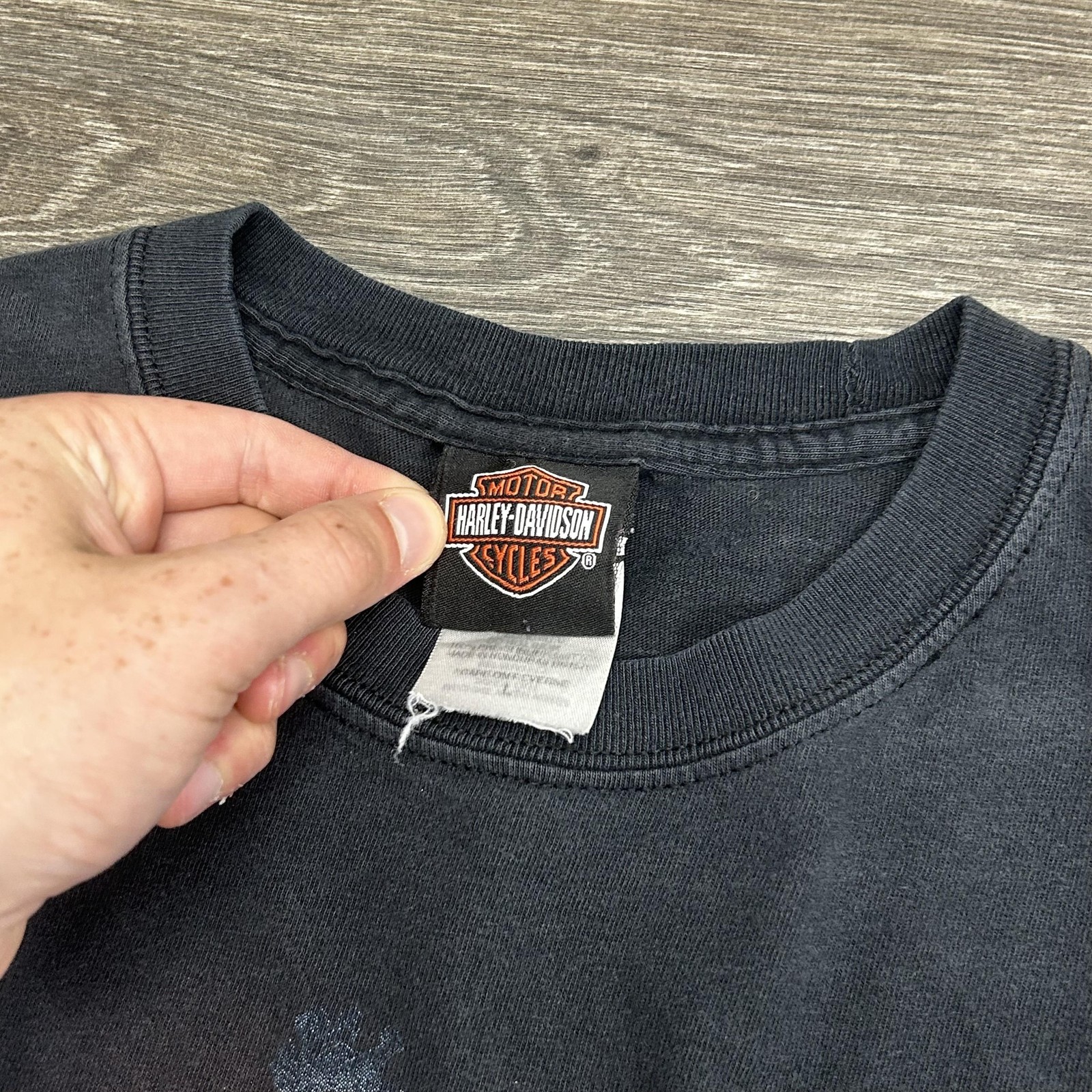 Vintage Harley Davidson Looney Tunes Shirt Large Black Long Sleeve Scooby-Doo