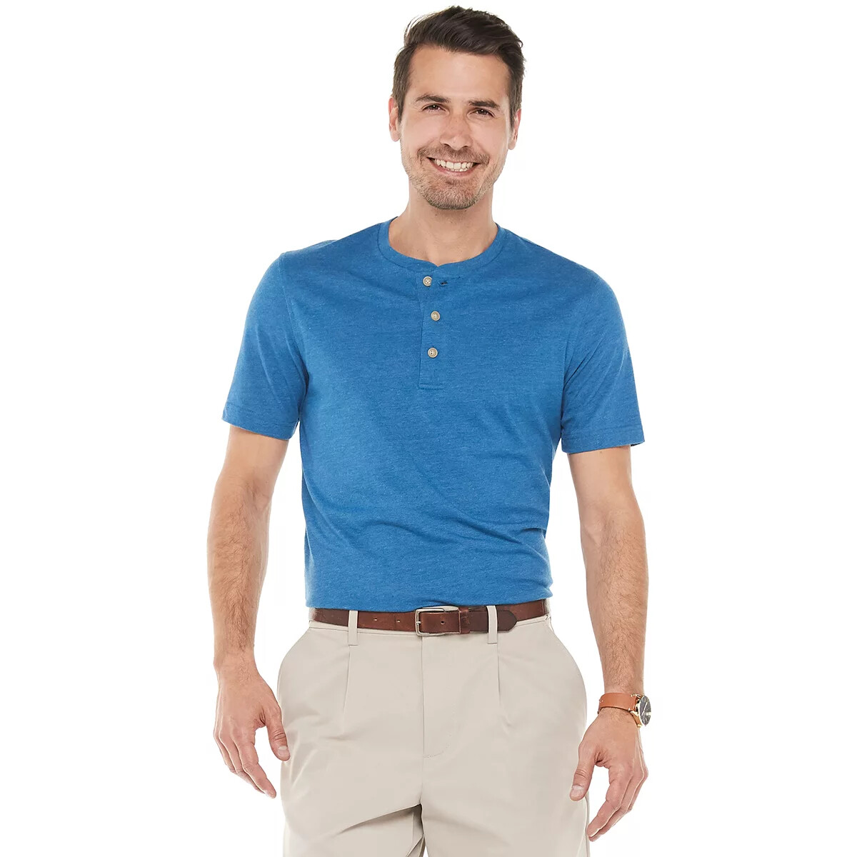 Men&rsquo;s Croft & Barrow® Classic-Fit Extra Soft Easy-Care Henley Slim Fit S, XXL