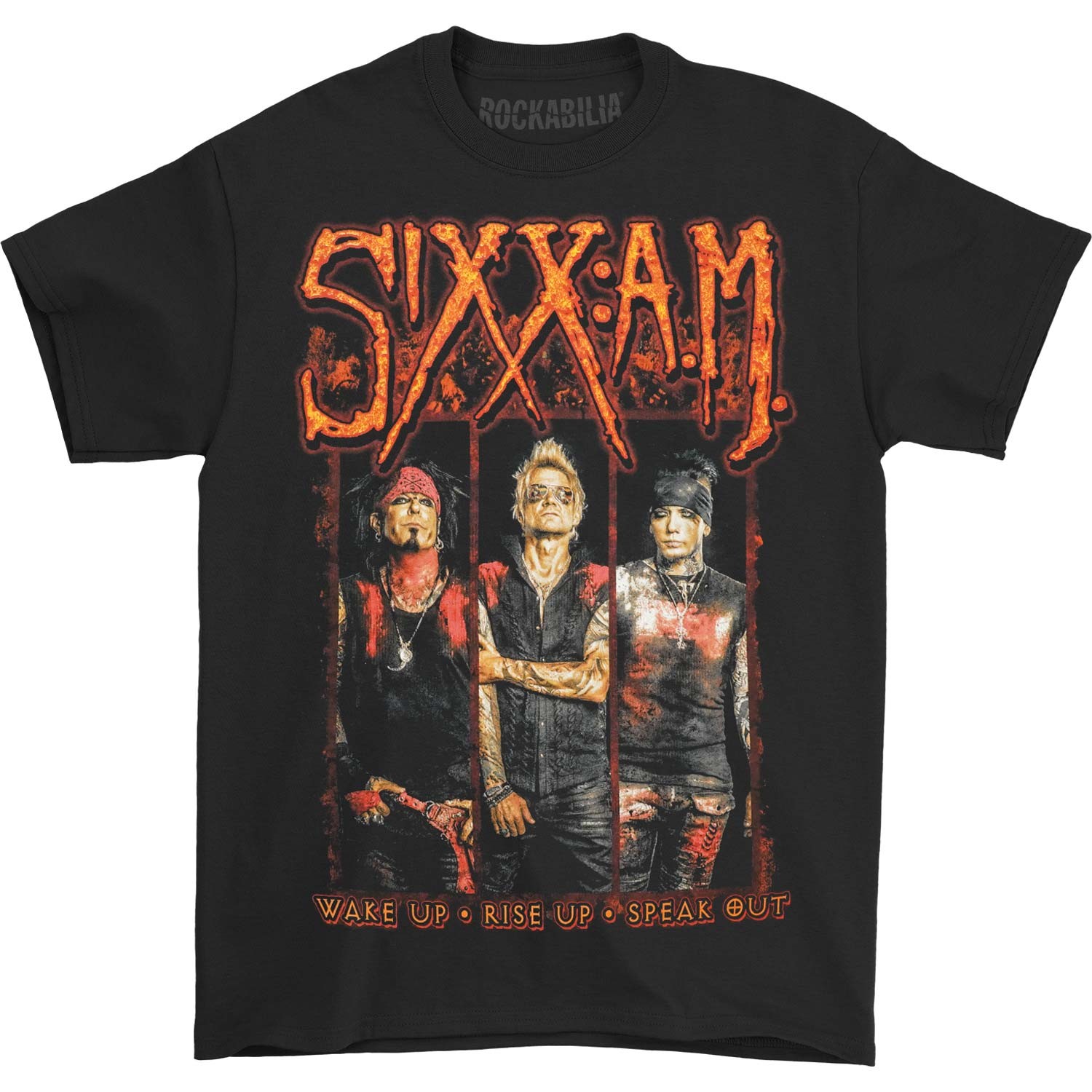 Men&rsquo;s Sixx A.M. Original Damned 2016 Tour Concert T-shirt X-Large Black