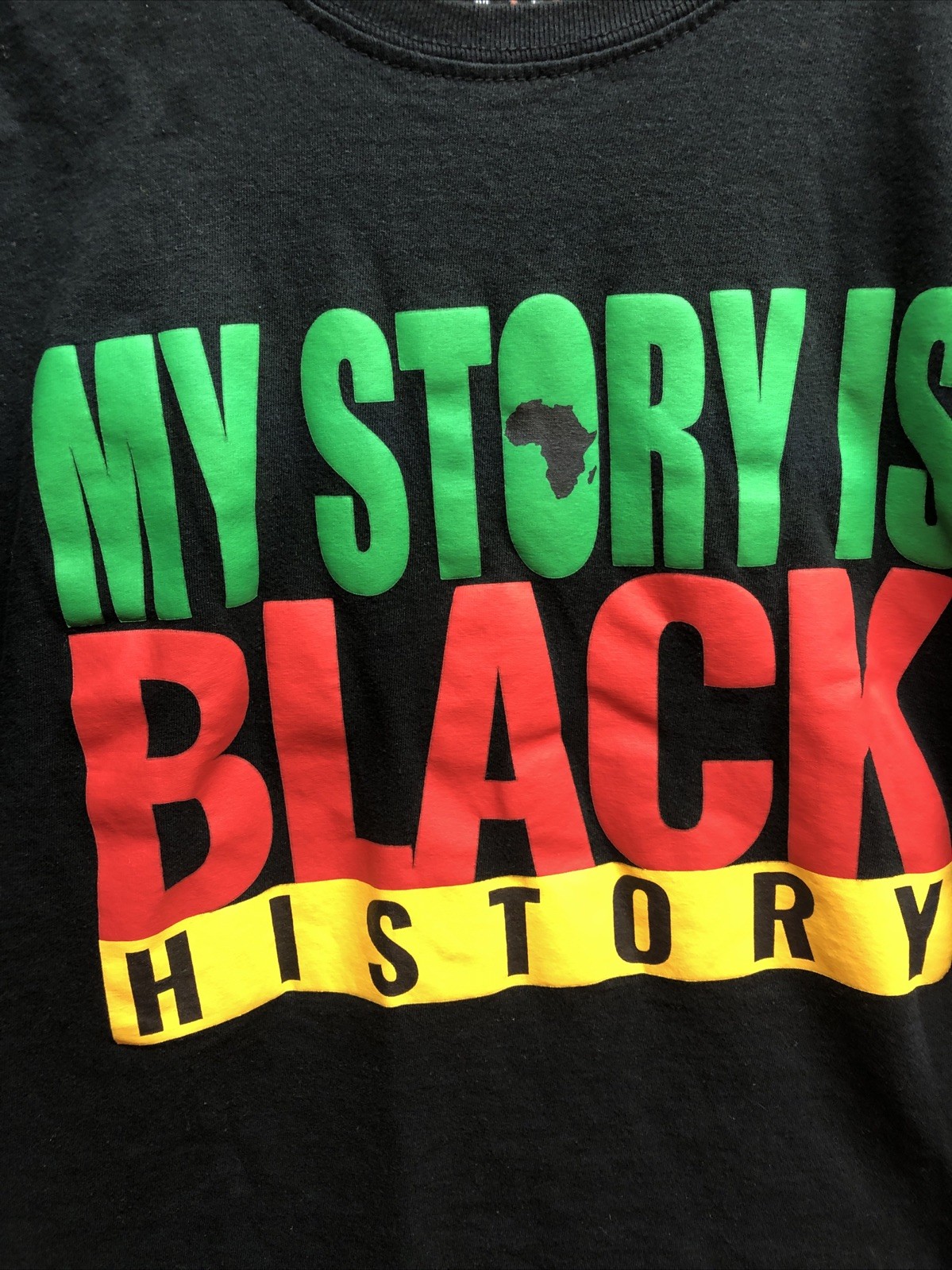 Brooklyn Vertical Tee Shirt Size Large Black My Story Black History