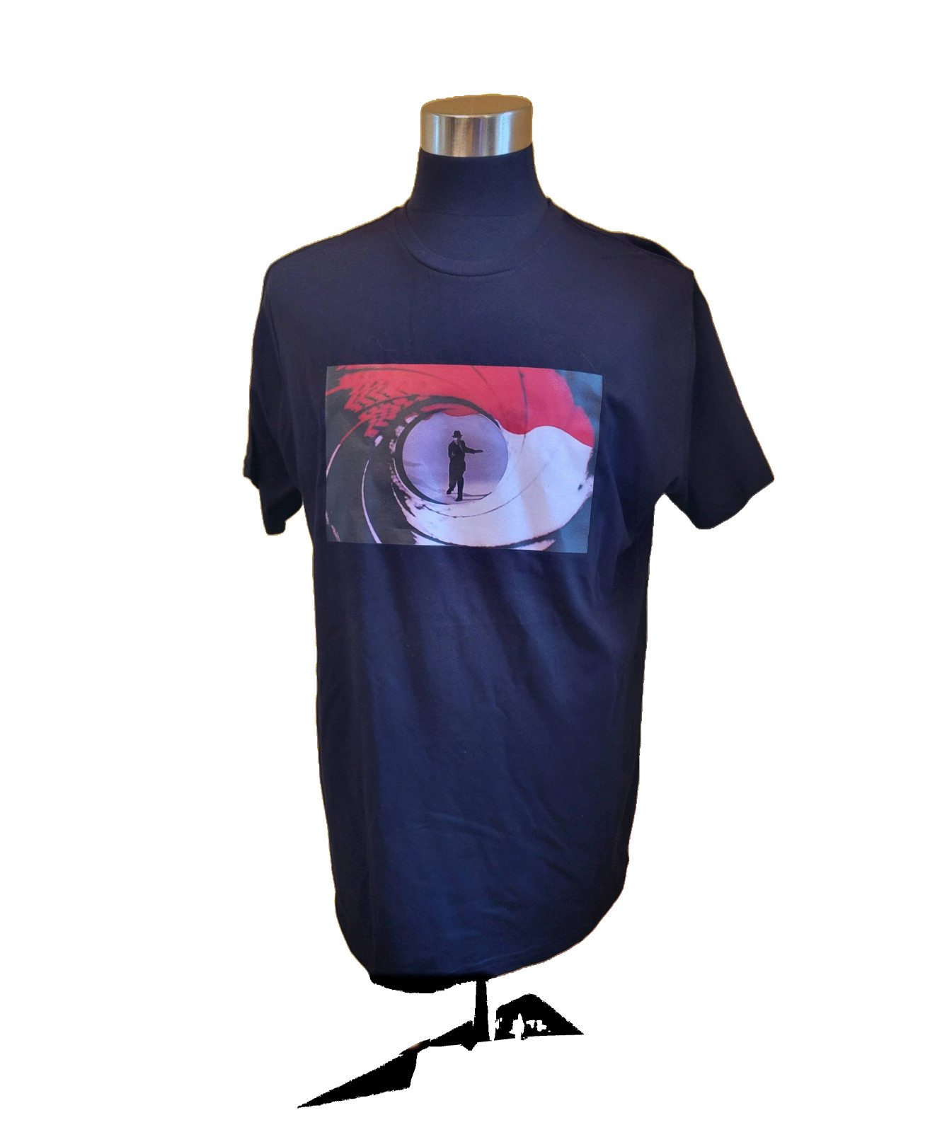 JAMES BOND 007 GUN BARREL LOGO BLACK COTTON TEE T SHIRT SEAN CONNERY M L XL NEW