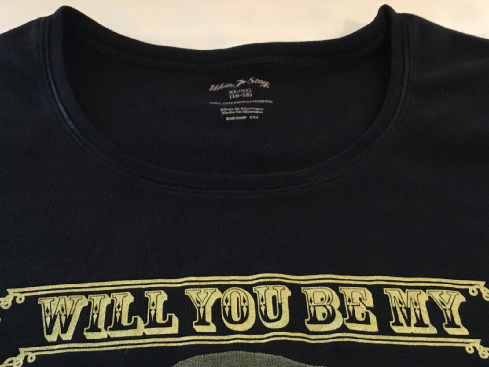 « Will You Be My Huckleberry » Doc Holiday Black X-Large Short Sleeve Crew Neck