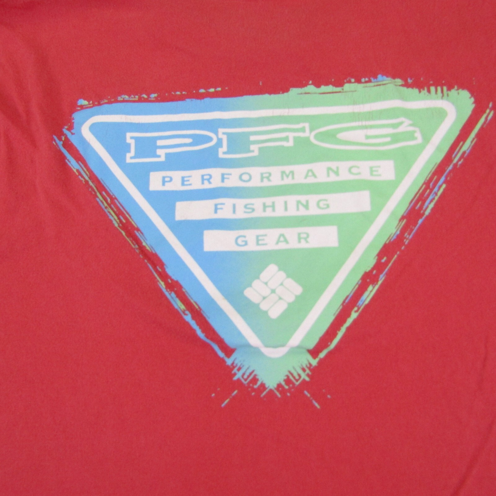 Columbia Shirt Mens Medium Red PFG Performance Fishing Gear Camping Outdoors Tee