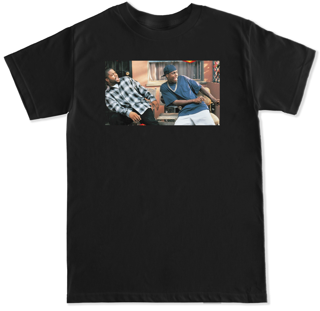ICE CUBE CHRIS TUCKER DAMN FRIDAY FUNNY DEBO SMOKEY MOVIE FILM WEED MENS T SHIRT