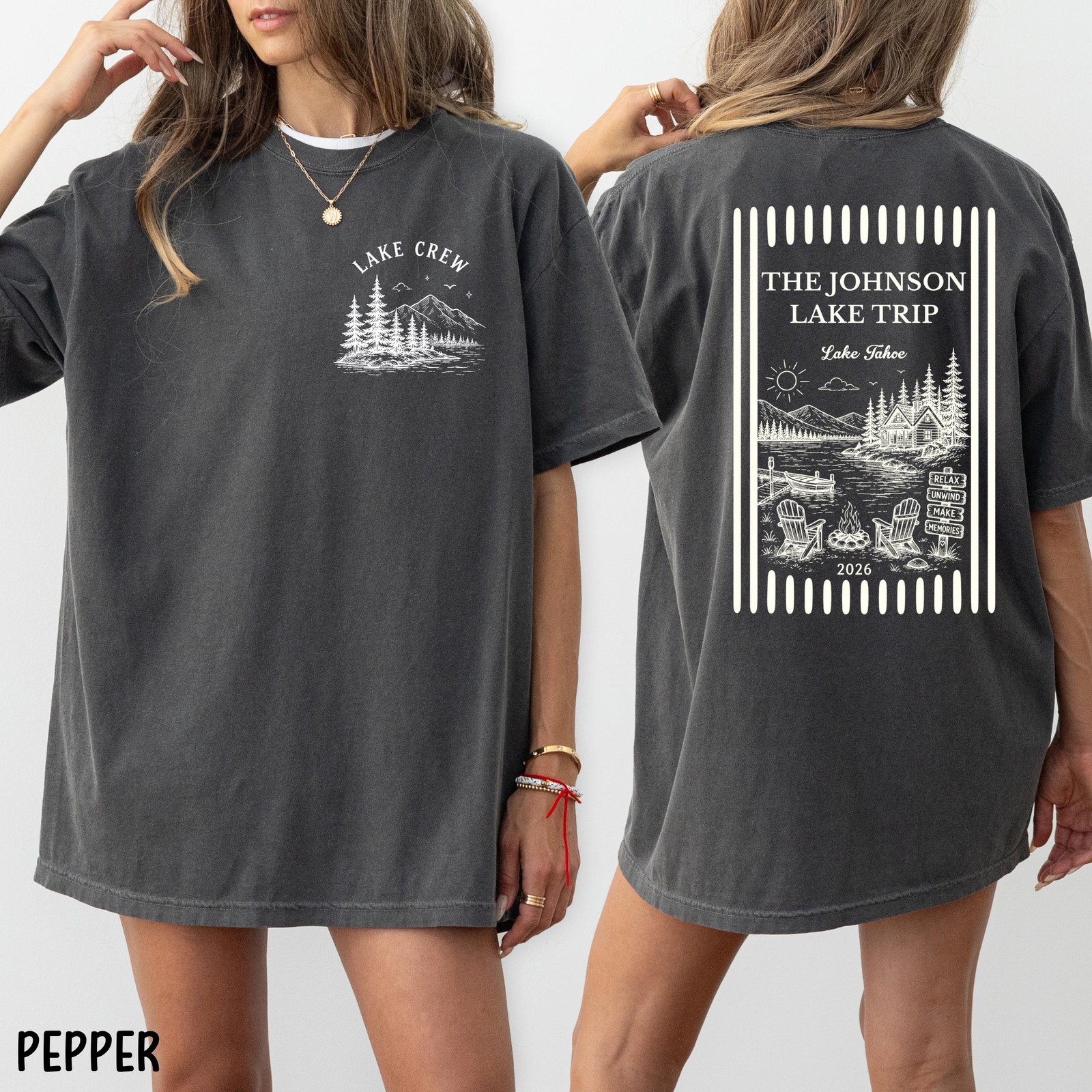 Custom Lake Trip Shirts Personalized Family Vacation Matching Tees
