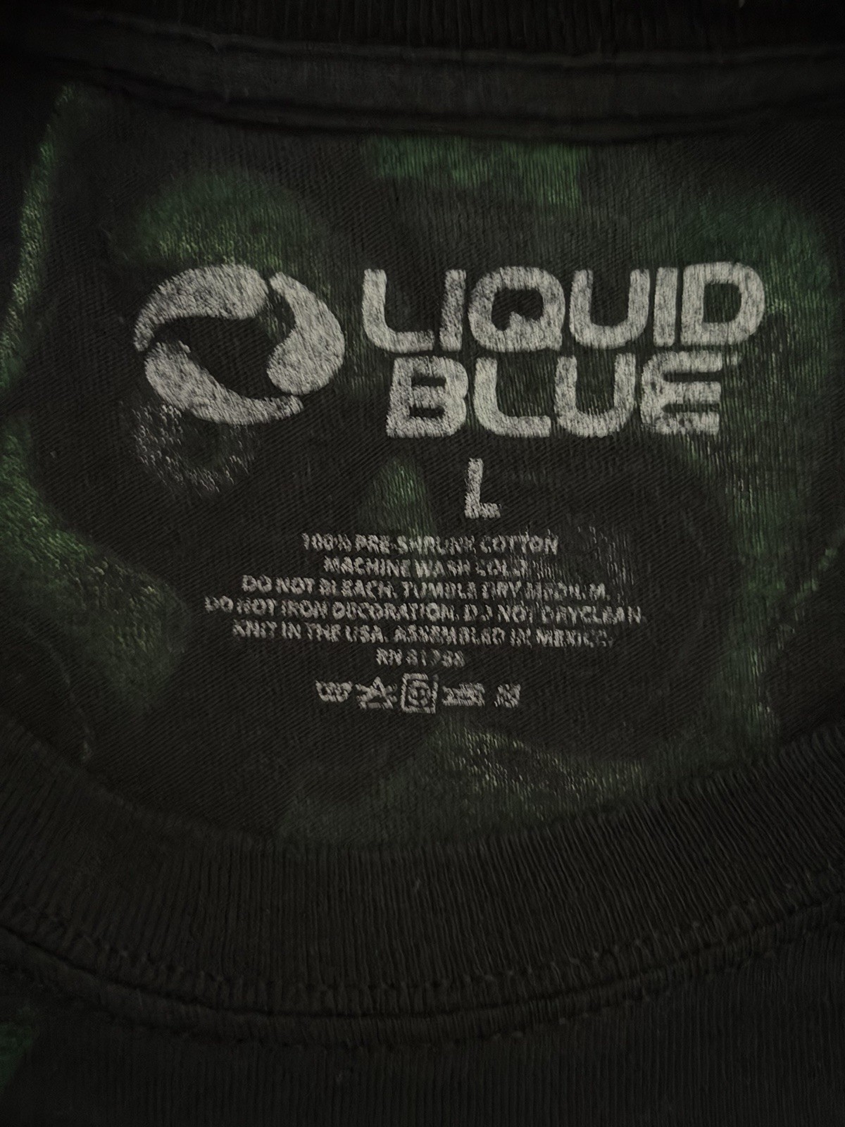 Liquid Blue Glow In The Dark Green Skulls 3/6 Mafia Travis Scott RARE 2017 Men L