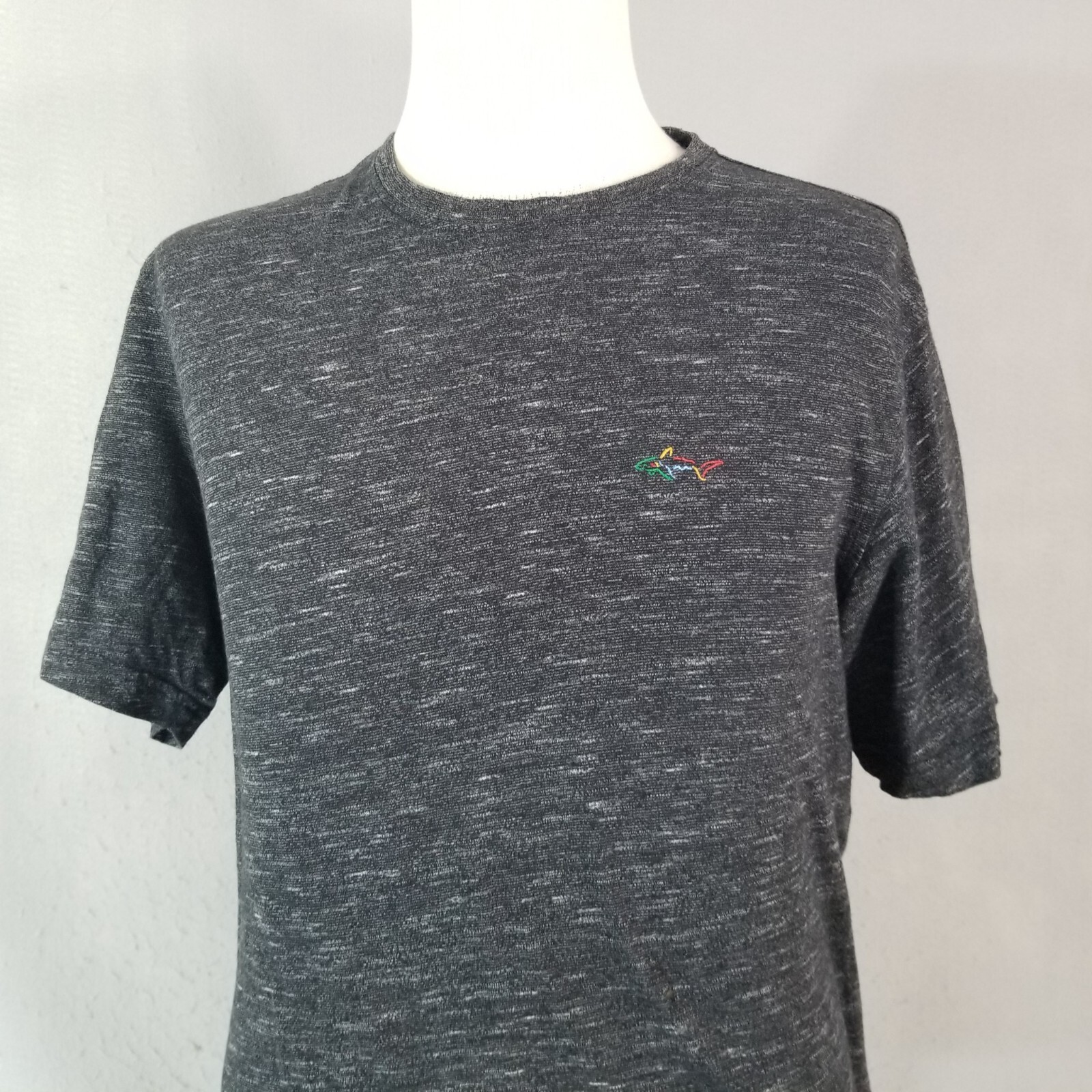 Greg Norman shirt men&rsquo;s large black Heather short sleeve cotton