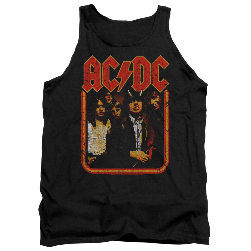 ACDC GROUP DISTRESSED Licensed Adult Men&rsquo;s Graphic Tank Top Sleeveless SM-2XL