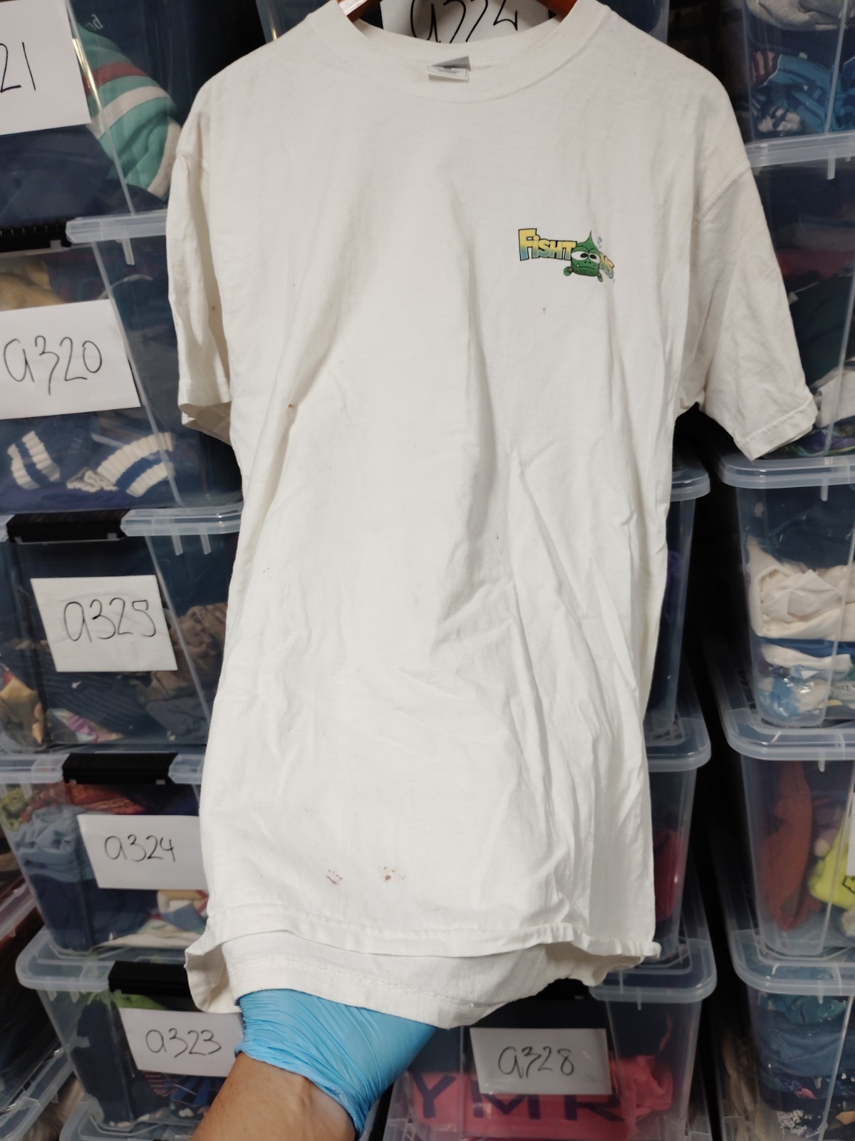Vtg Fish Toons Calico 1999 Shirt Fair Condition Stained Blemishes Xl A28