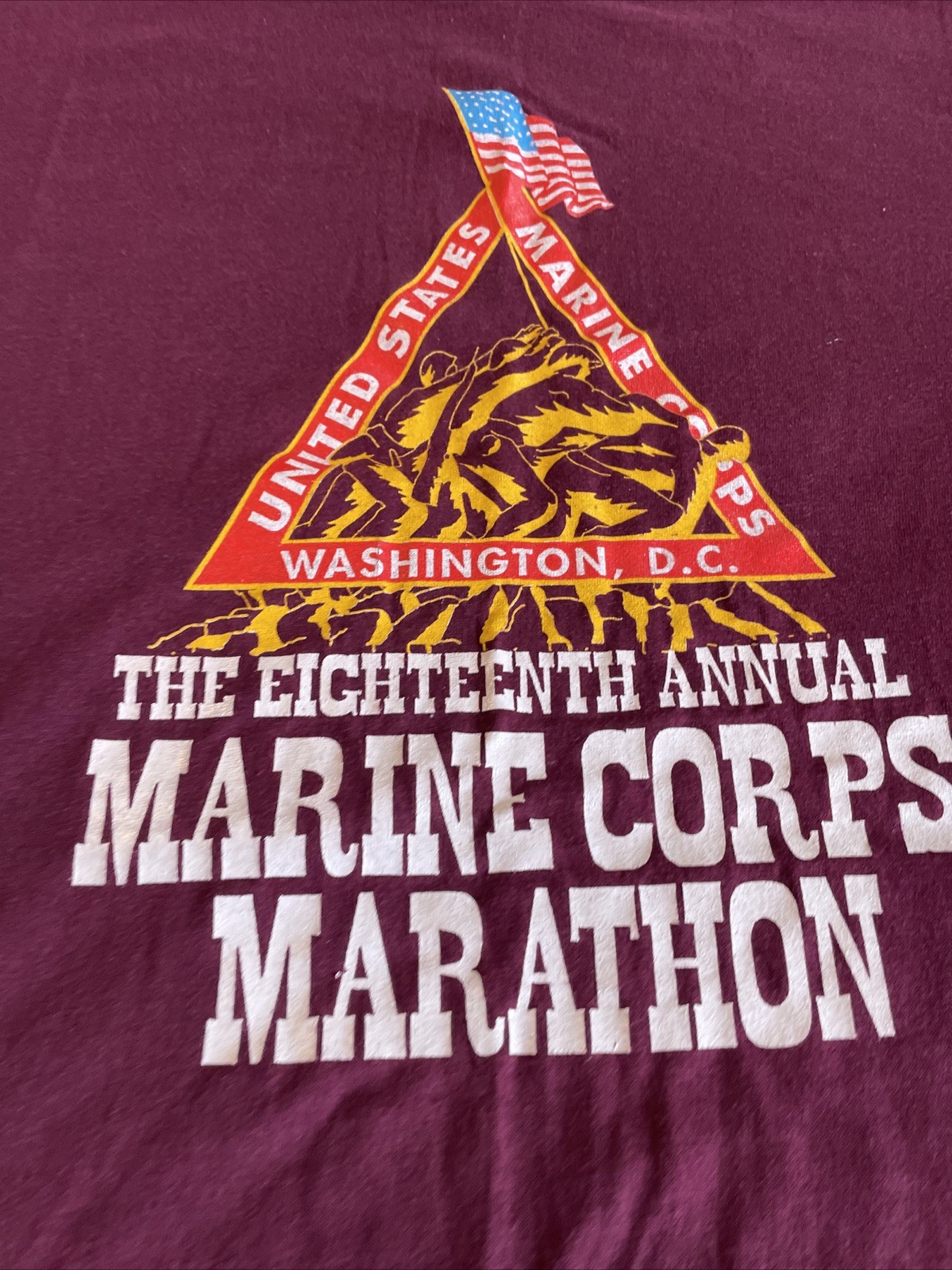 Tennessee River Long Sleeve T-shirt, United States Marines Annual Marathon 93 XL