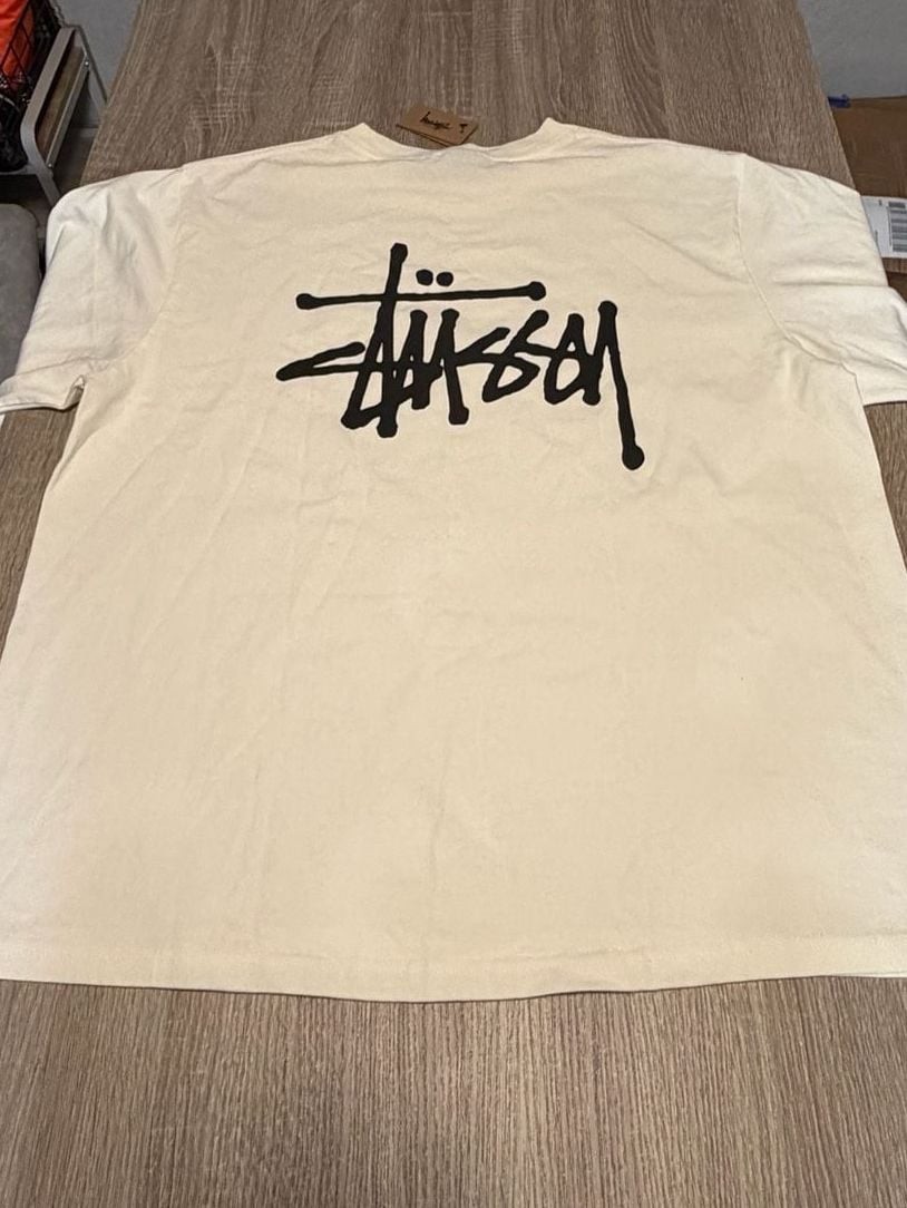 Stussy Basic Pigment Dyed T-Shirt in Natural