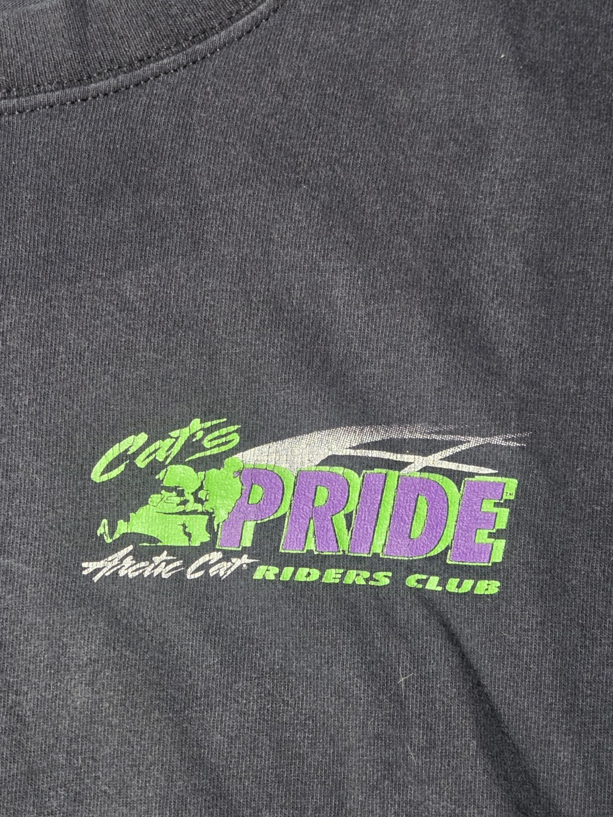 VTG XL Arcticwear Arctic Cat Pride Riders Club Snowmobile Black T-shirt