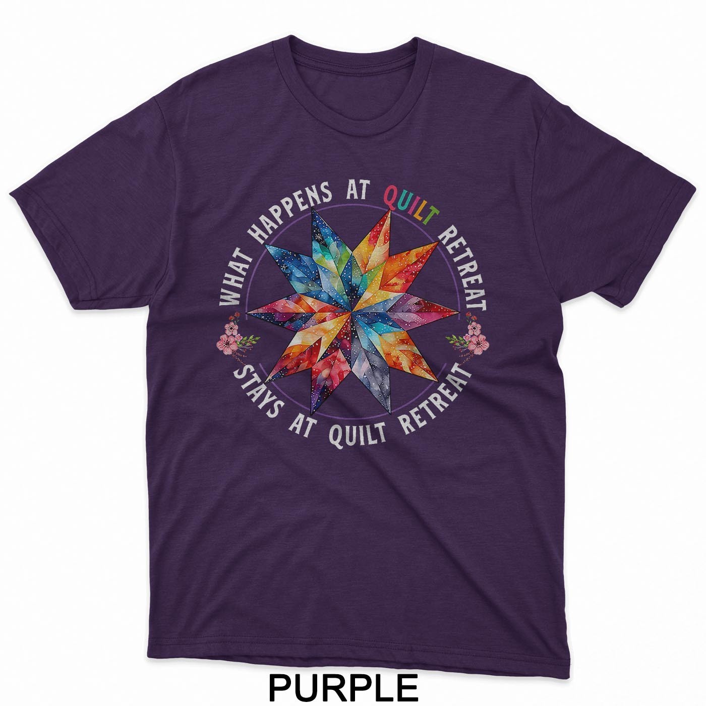 Funny Quilting Sewing What Happens at Quilt Retreat Quilter T-Shirt