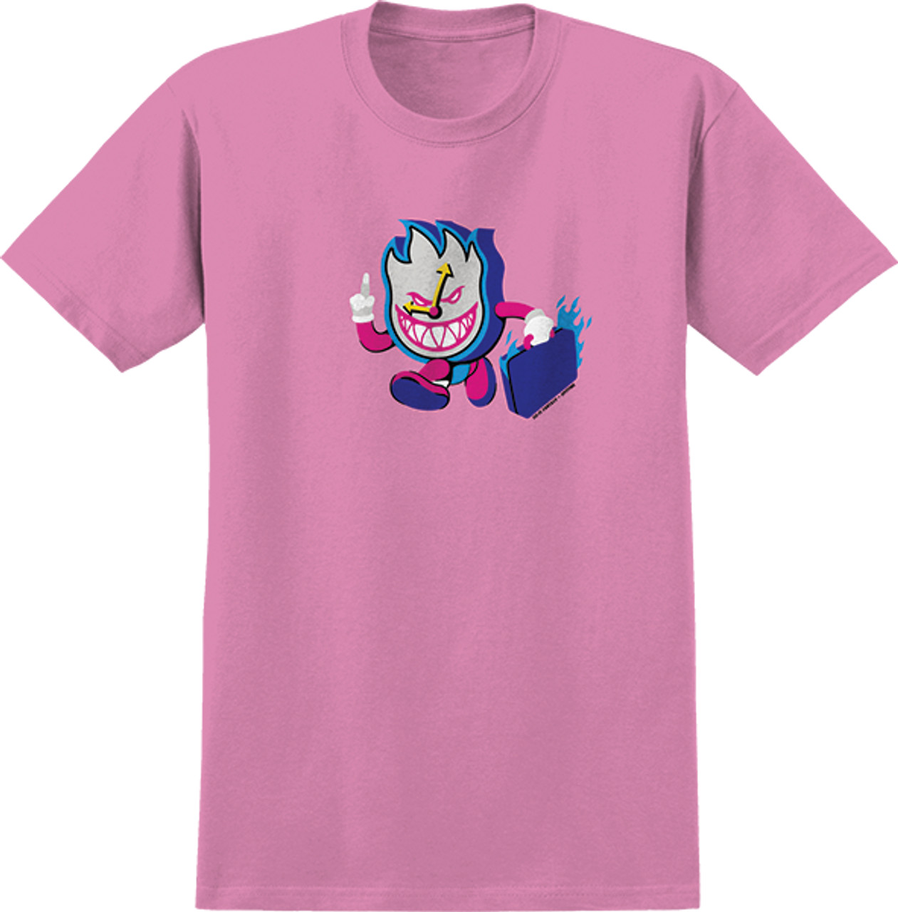 Spitfire x Sci-fi Fantasy Shirt Burning Time Azalea Pink Skateboard Mens