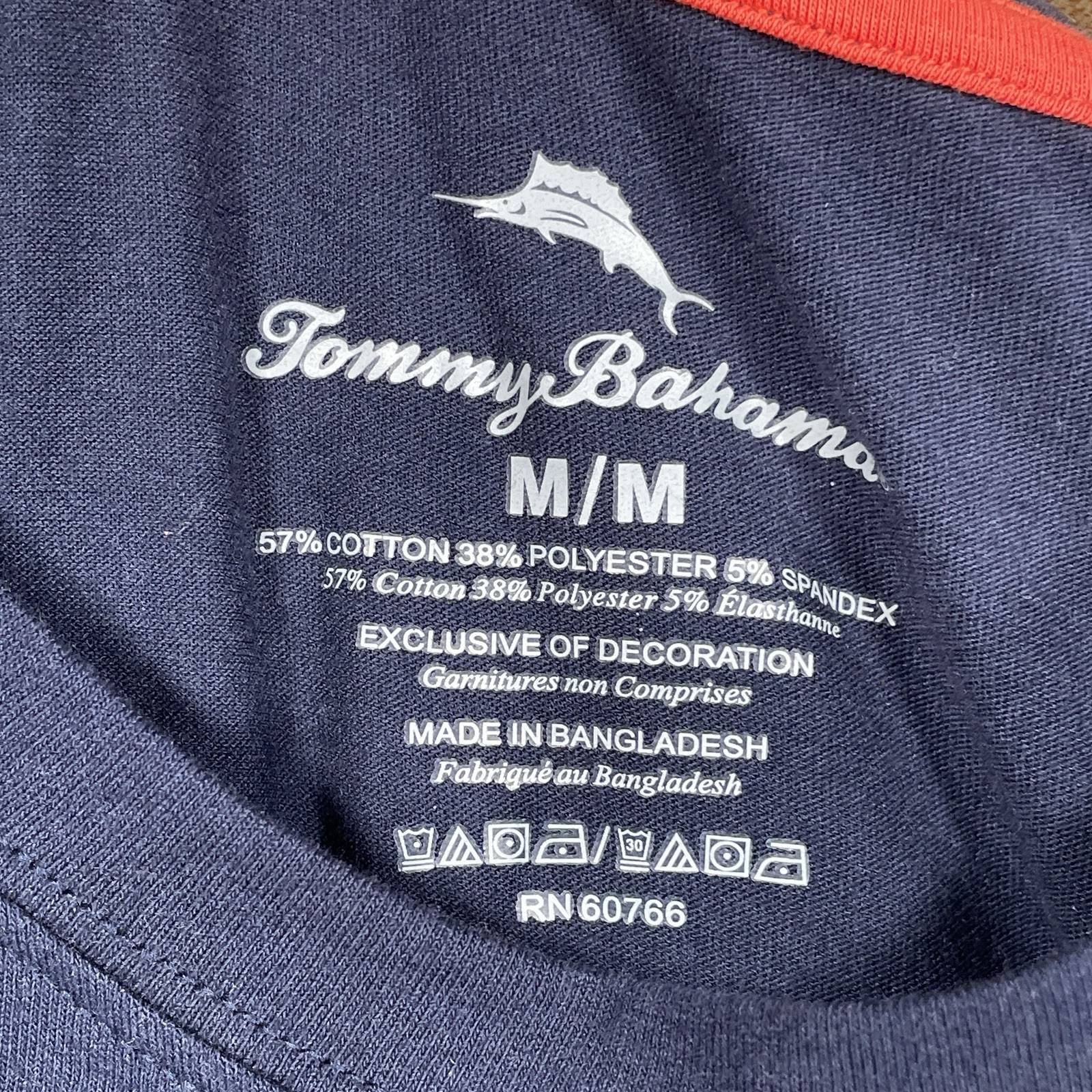 Tommy Bahama Shirt Mens M Blue Stretch Lightweight Beach Crew Neck
