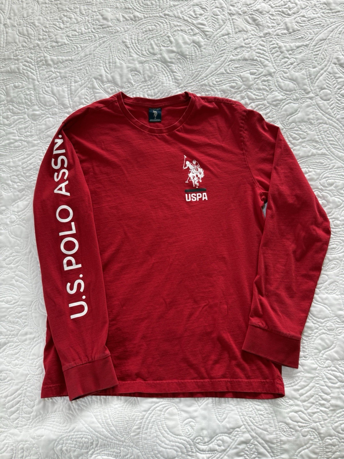 U.S. Polo Assn Graphic Classic Long Sleeve T-shirt USPA Preppy Blokecore Indie M