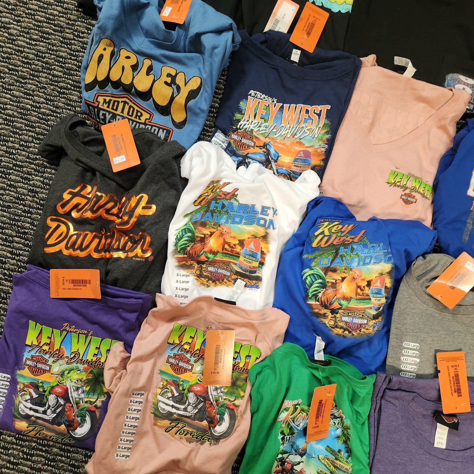 Harley Davidson Motorcycles T-Shirt Lot Bundle of 20 Tees Reseller Wholesale NWT