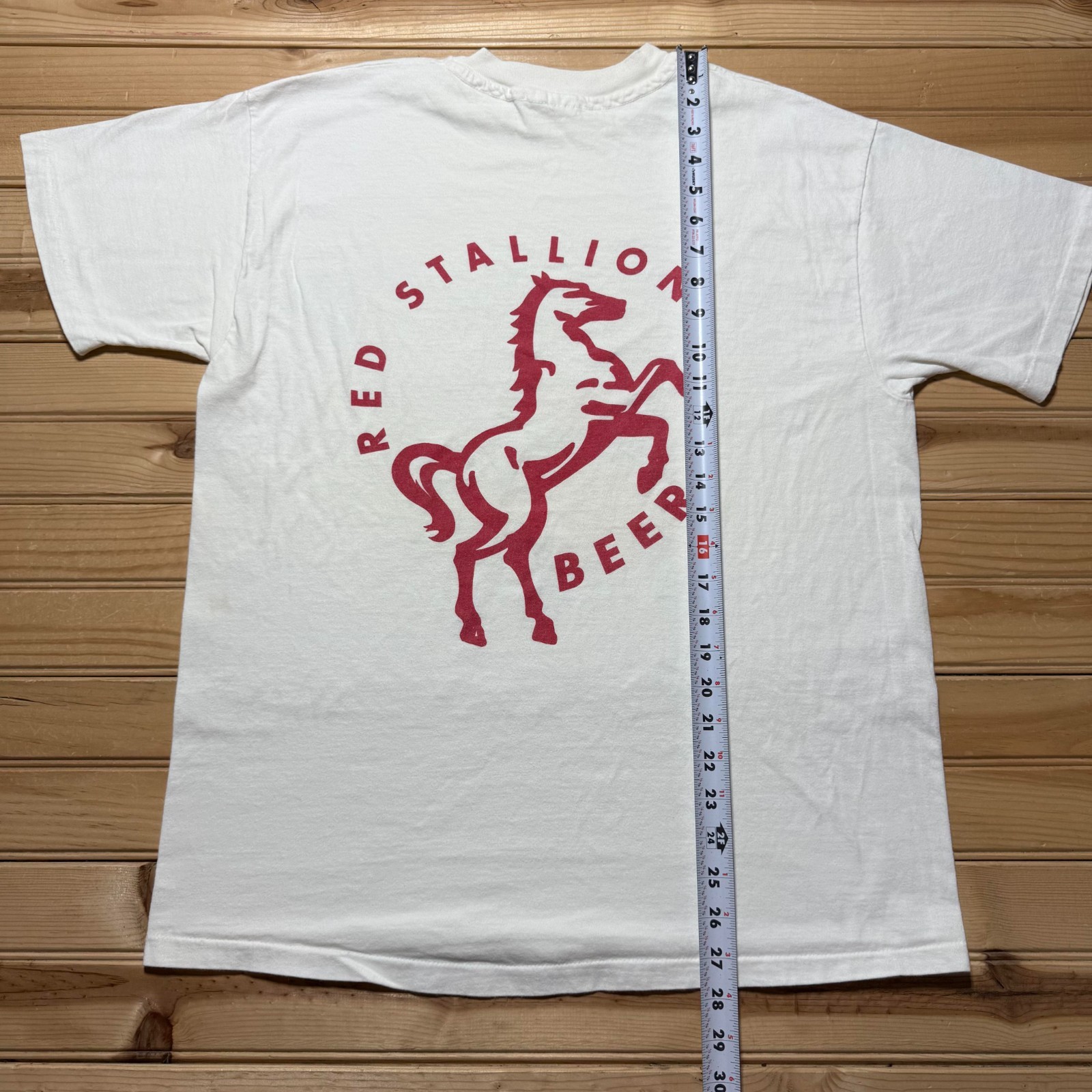 Vintage 90s Crescent City Brewhouse New Orleans Red Stallion T-Shirt USA – Large