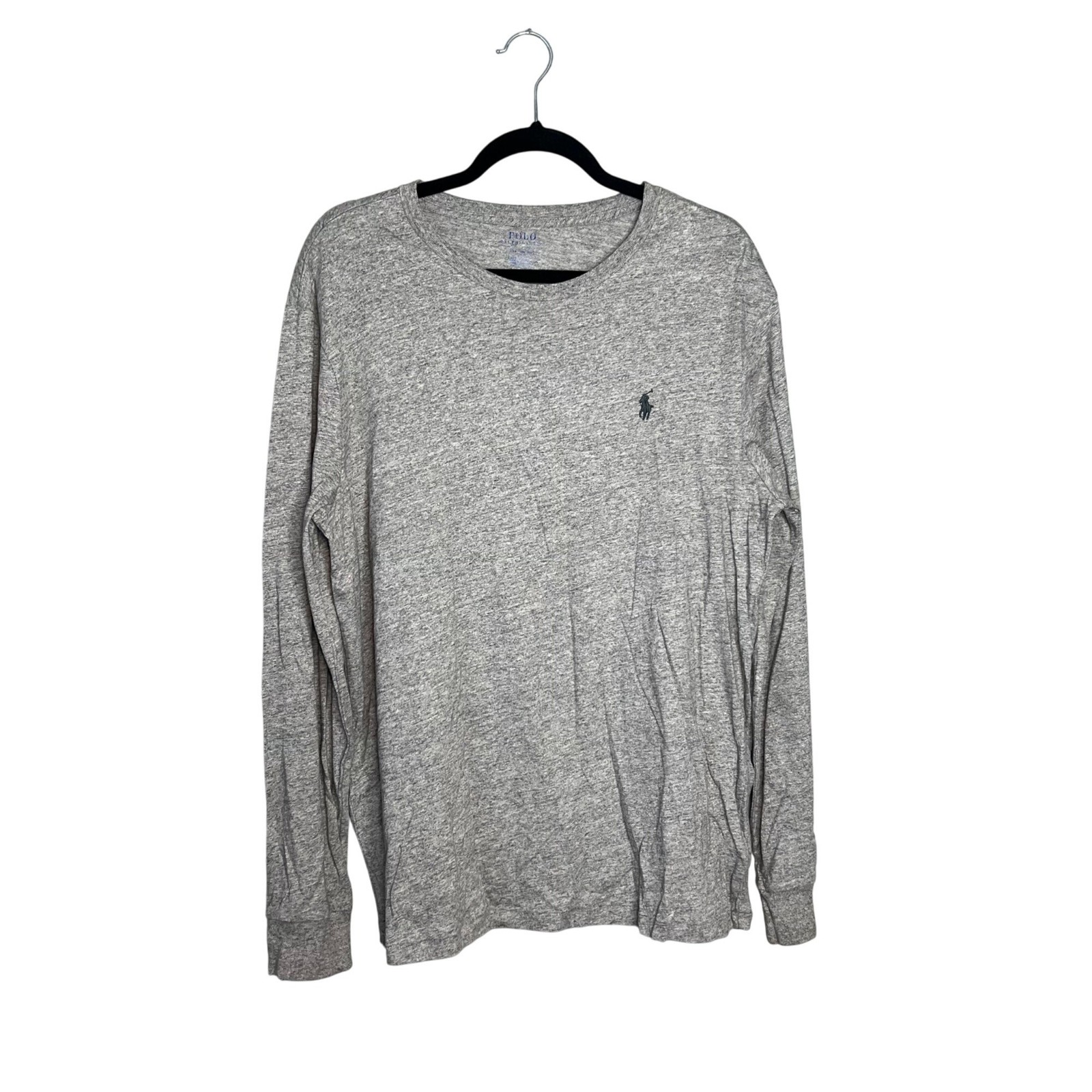 Polo Ralph Lauren Long Sleeve T-Shirt Mens Size L Gray Neutral Tee