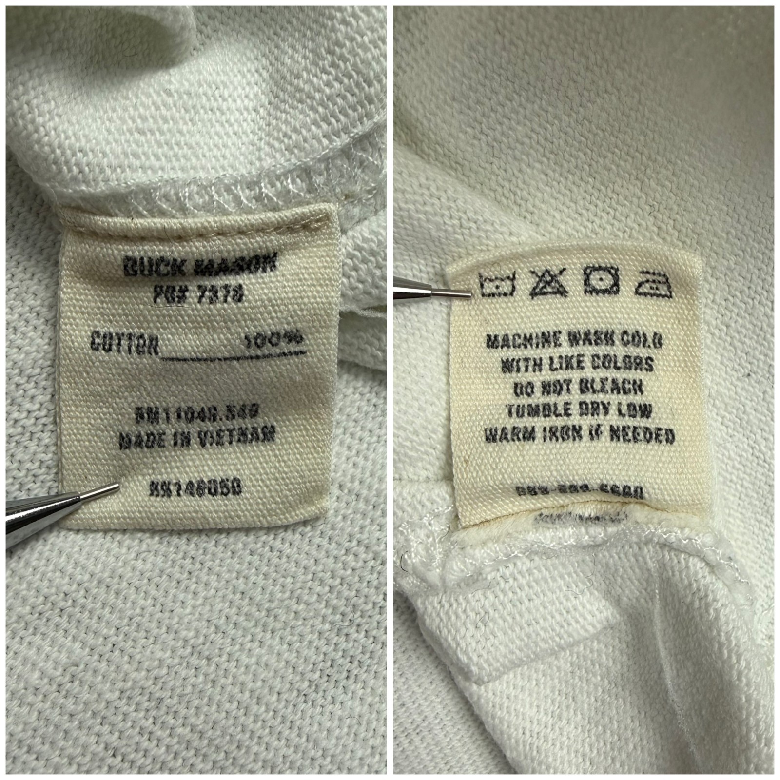 Buck Mason T Shirt Men Extra Large XL White Field Spec Cotton Heavy Tee Crewneck