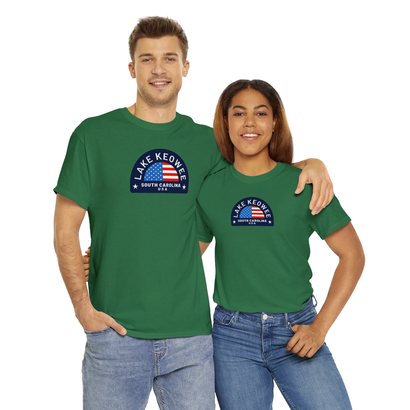 Lake Keowee, South Carolina, Unisex Heavy Cotton Tee