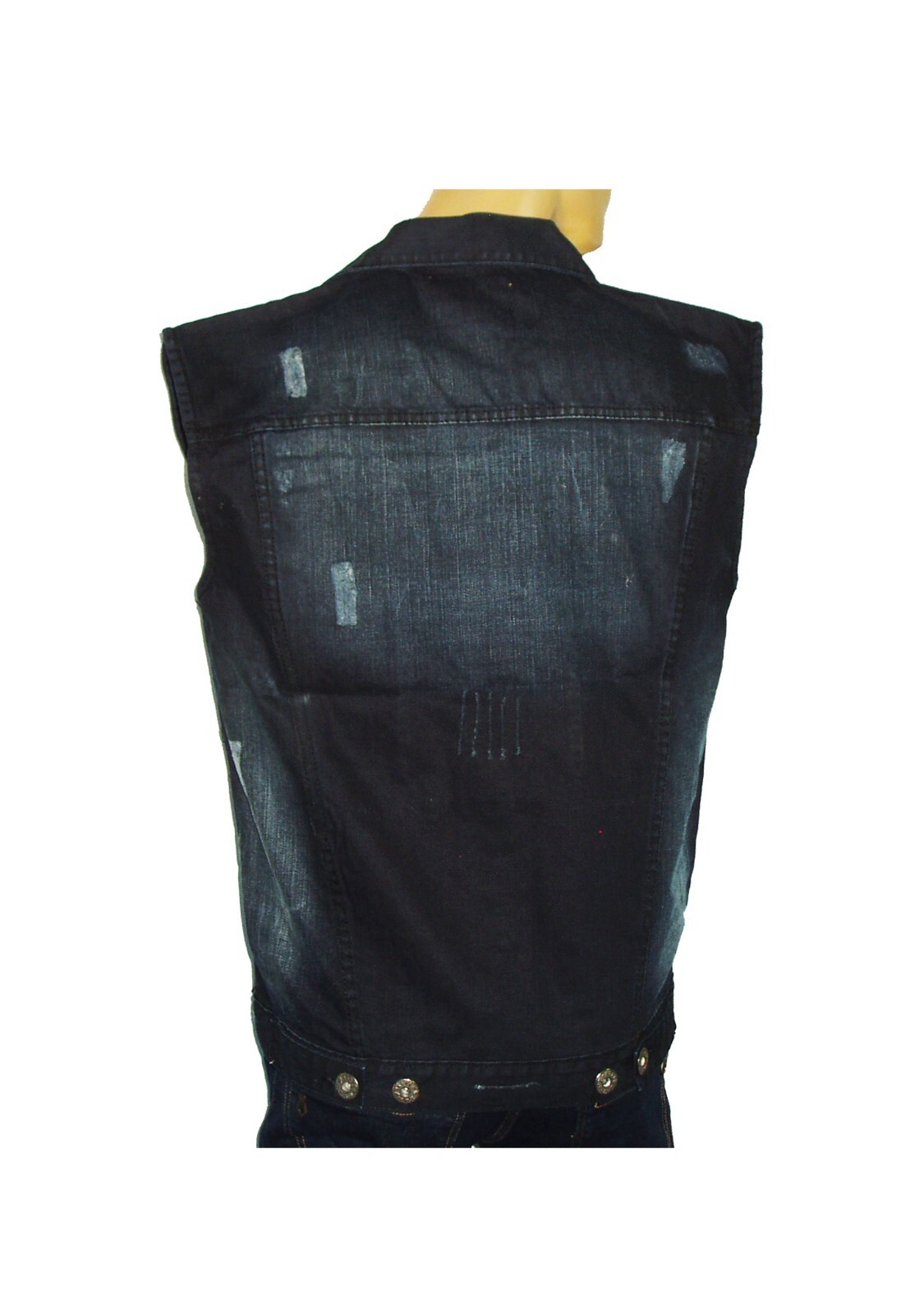 MENS BIKER DENIM VEST (DIRECT MANUFACTURER TO YOU) + FREE SHIPPING