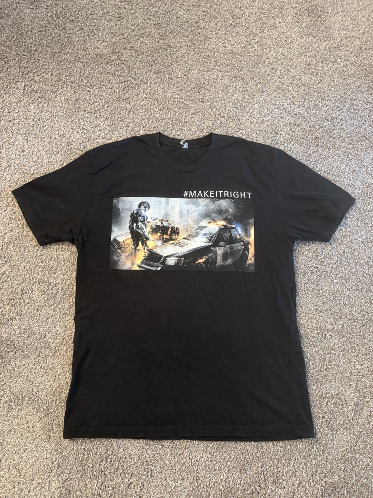 2013 Metal Gear Rising Revengeance Raiden Konami Double-Sided Black T-Shirt XL