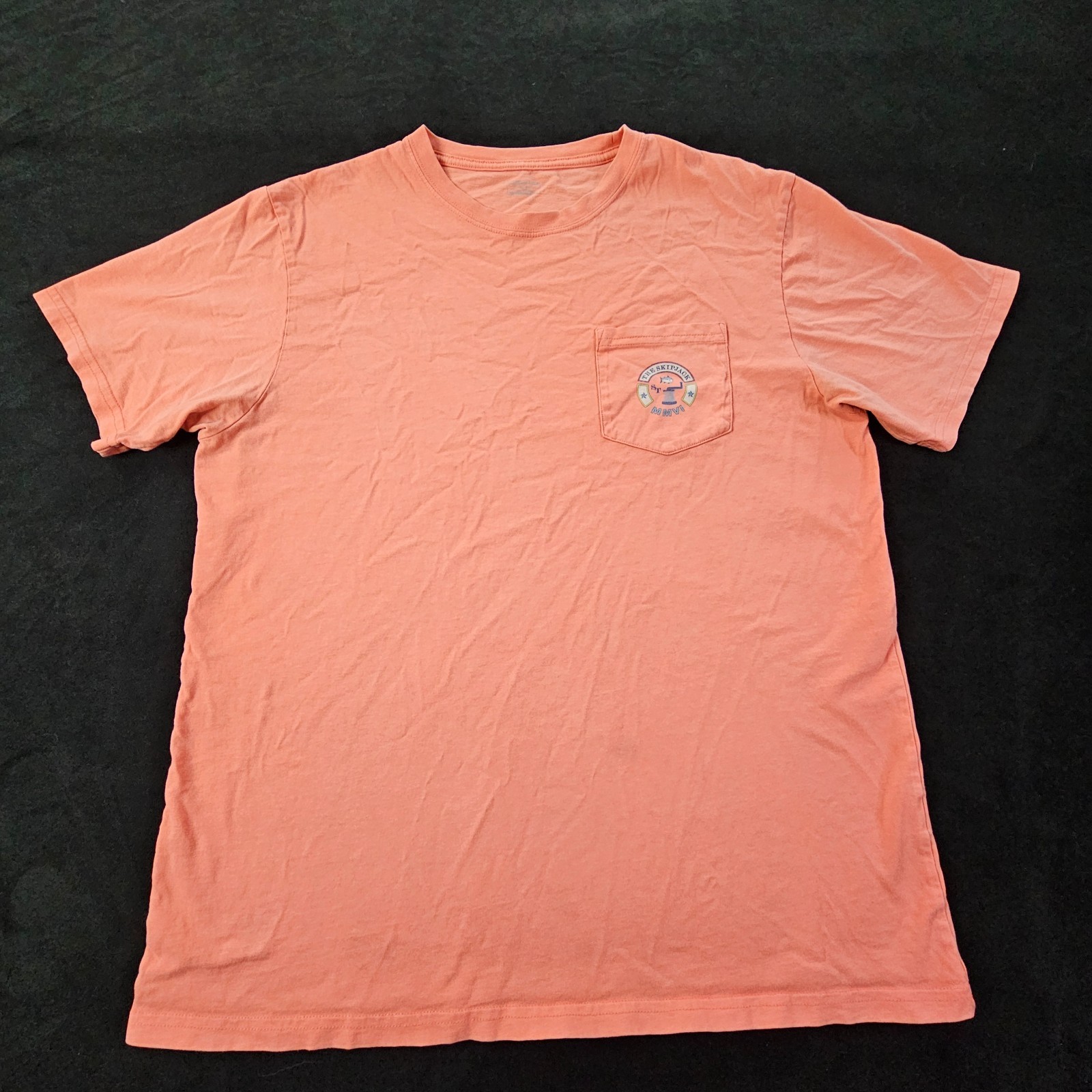 Southern Tide The Skipjack Orange Short Sleeve Cotton Pocket T-Shirt Men&rsquo;s L