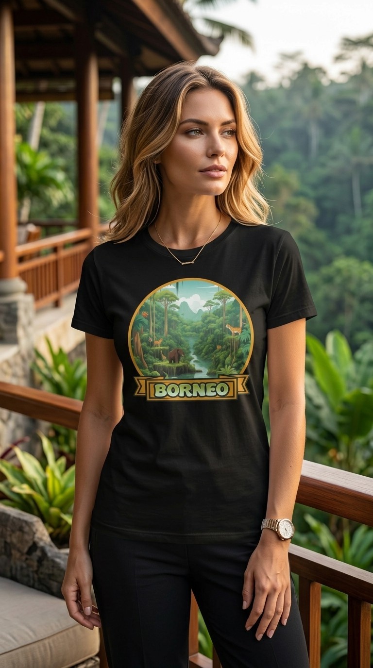 Borneo Malaysia Indonesia – Unisex Short Sleeve T-Shirt