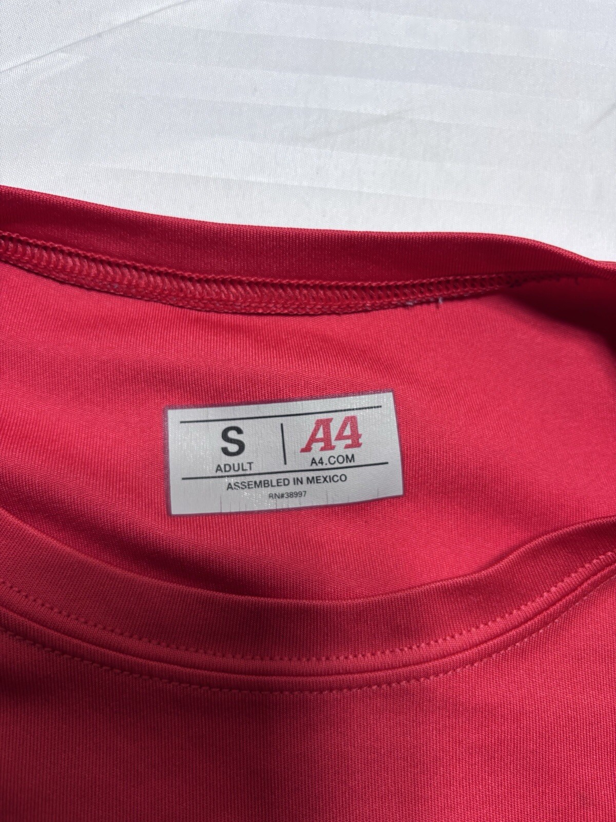 A4 Short Sleeve Shirts Men&rsquo;s Red Black Small & Medium Shirts 2pc