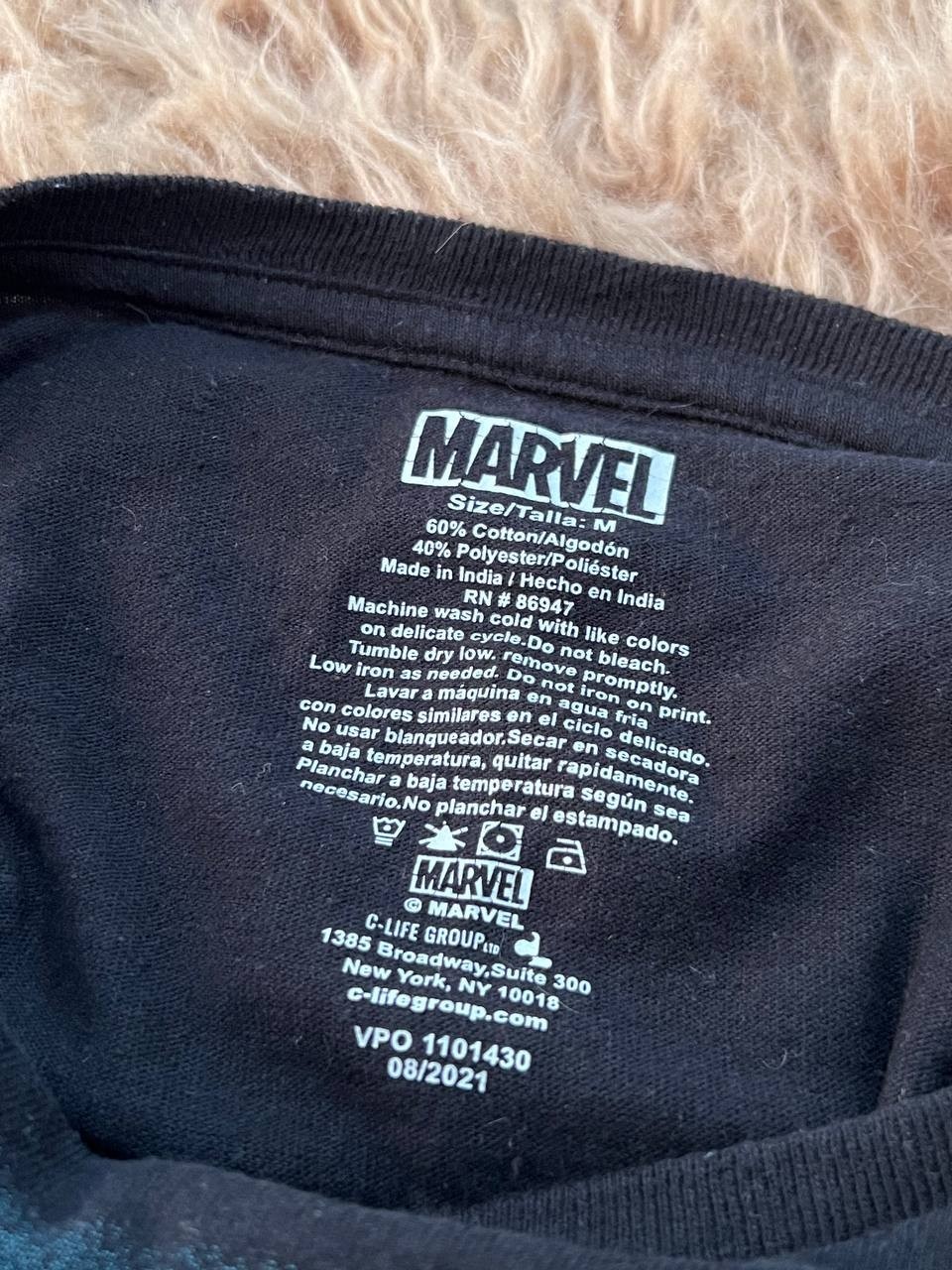 Marvel Comics Graphic Shirt Mens Medium M Black Avengers Spider-Man Iron Man Tee