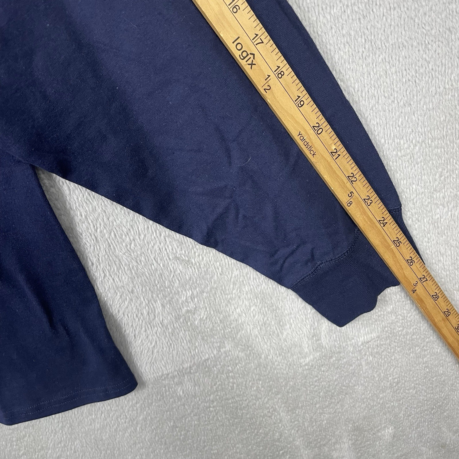 Hanes Henley Shirt Beefy Mens Size 2XL Blue 3 button Long Sleeve Cotton NWT