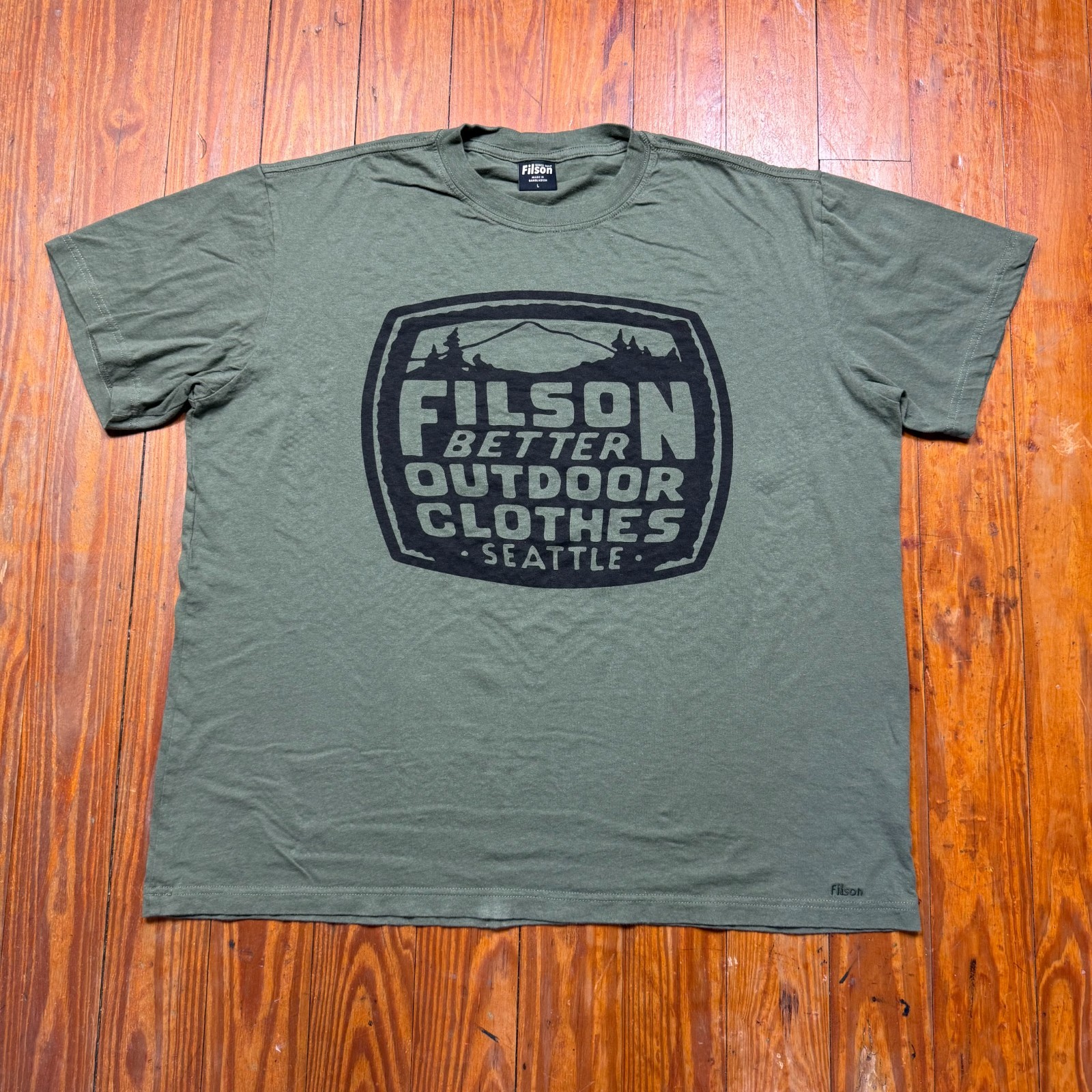 Filson Shirt Mens Size Large Green Better Outdoor Clothes Seattle