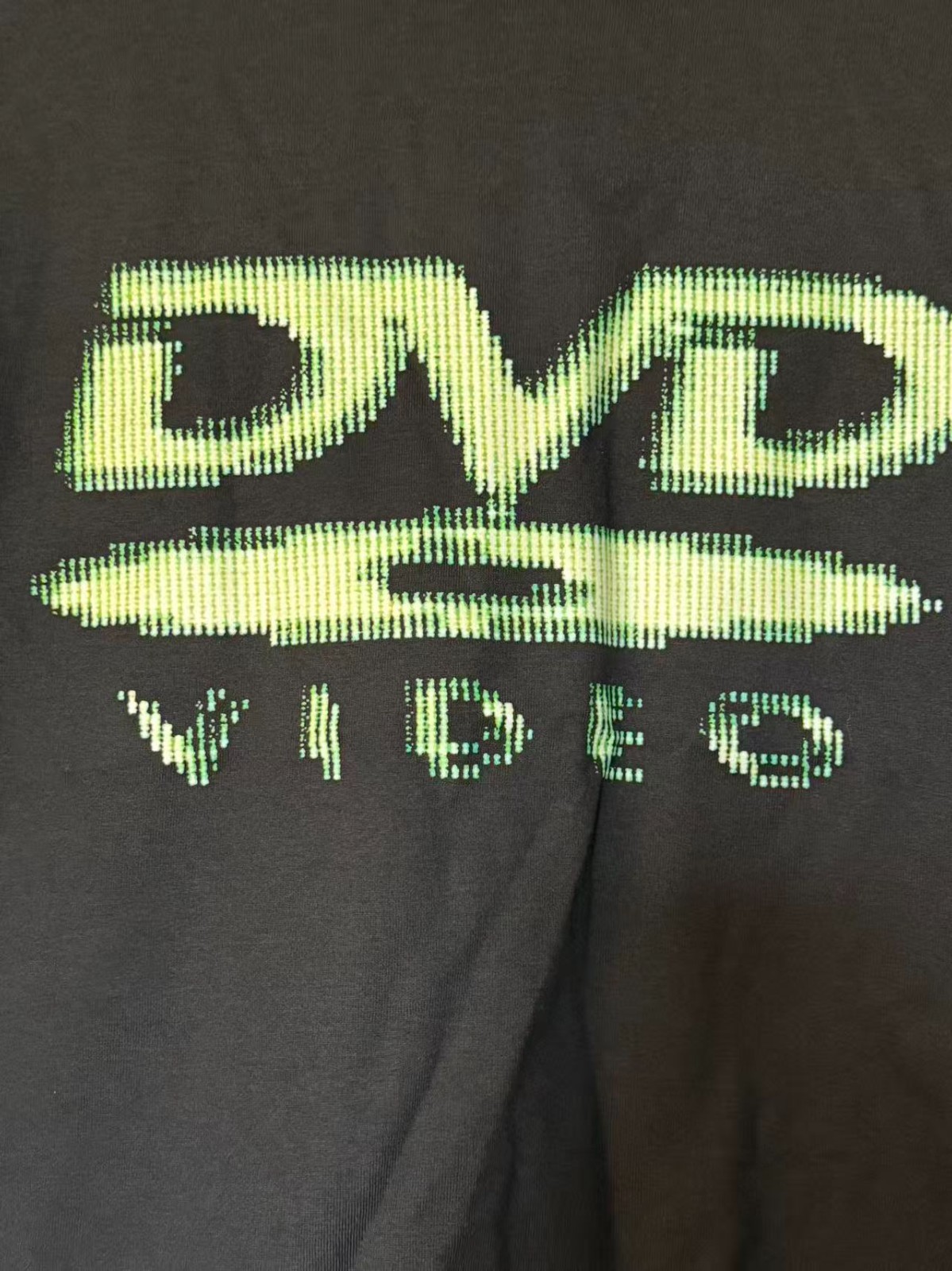 DVD Video Graphic T-Shirt Retro Street Hip Hop Black Unisex Tee