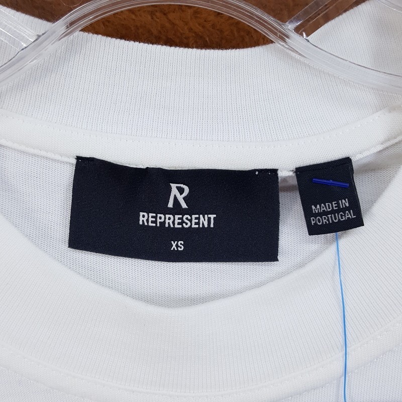 REPRESENT Shirt Mens XS White Crew Graphic Cut Off Sleeveless Tank Tee