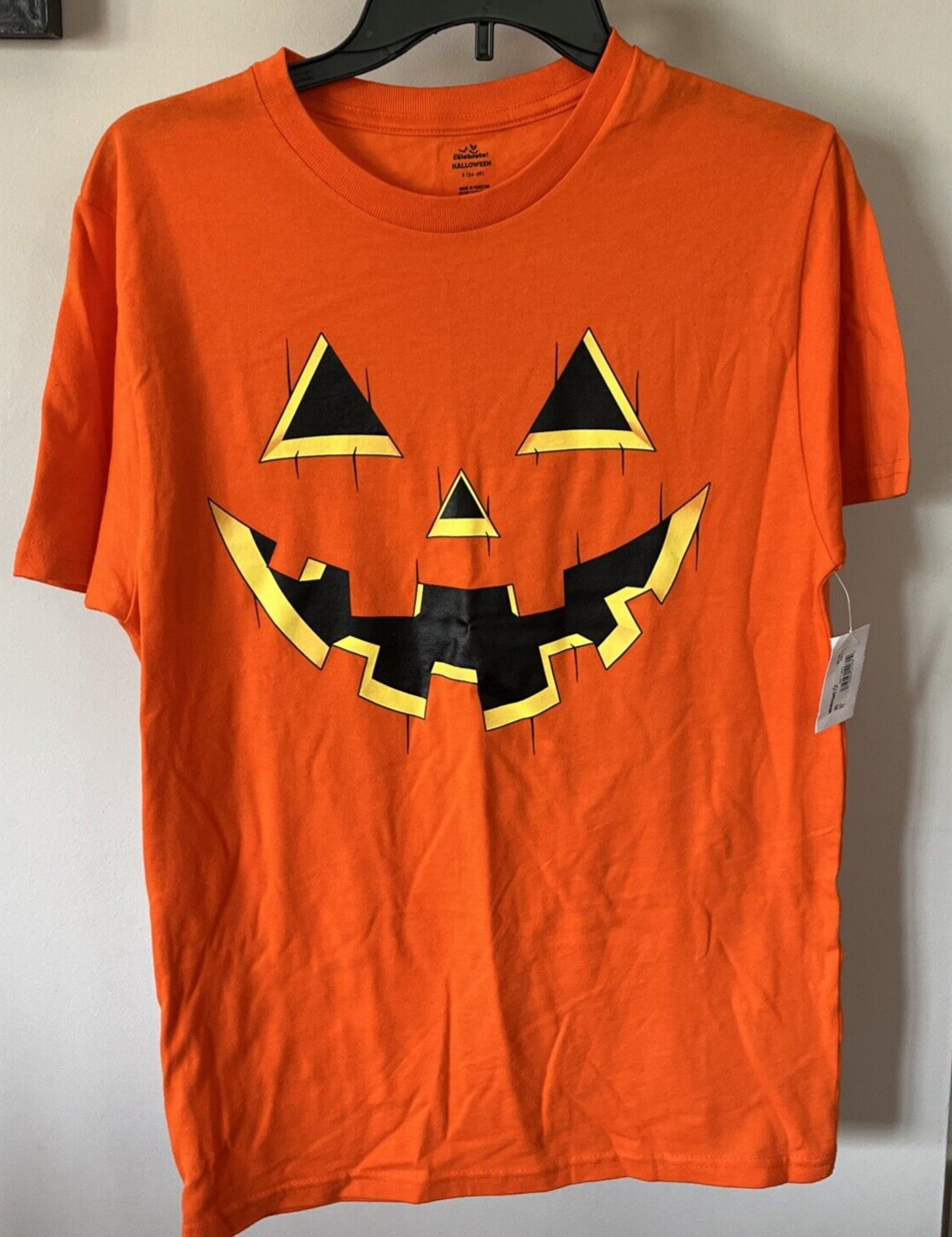 Way To Celebrate Halloween Orange Pumpkin Shirt-Men&rsquo;s Size S (34-36) NEW