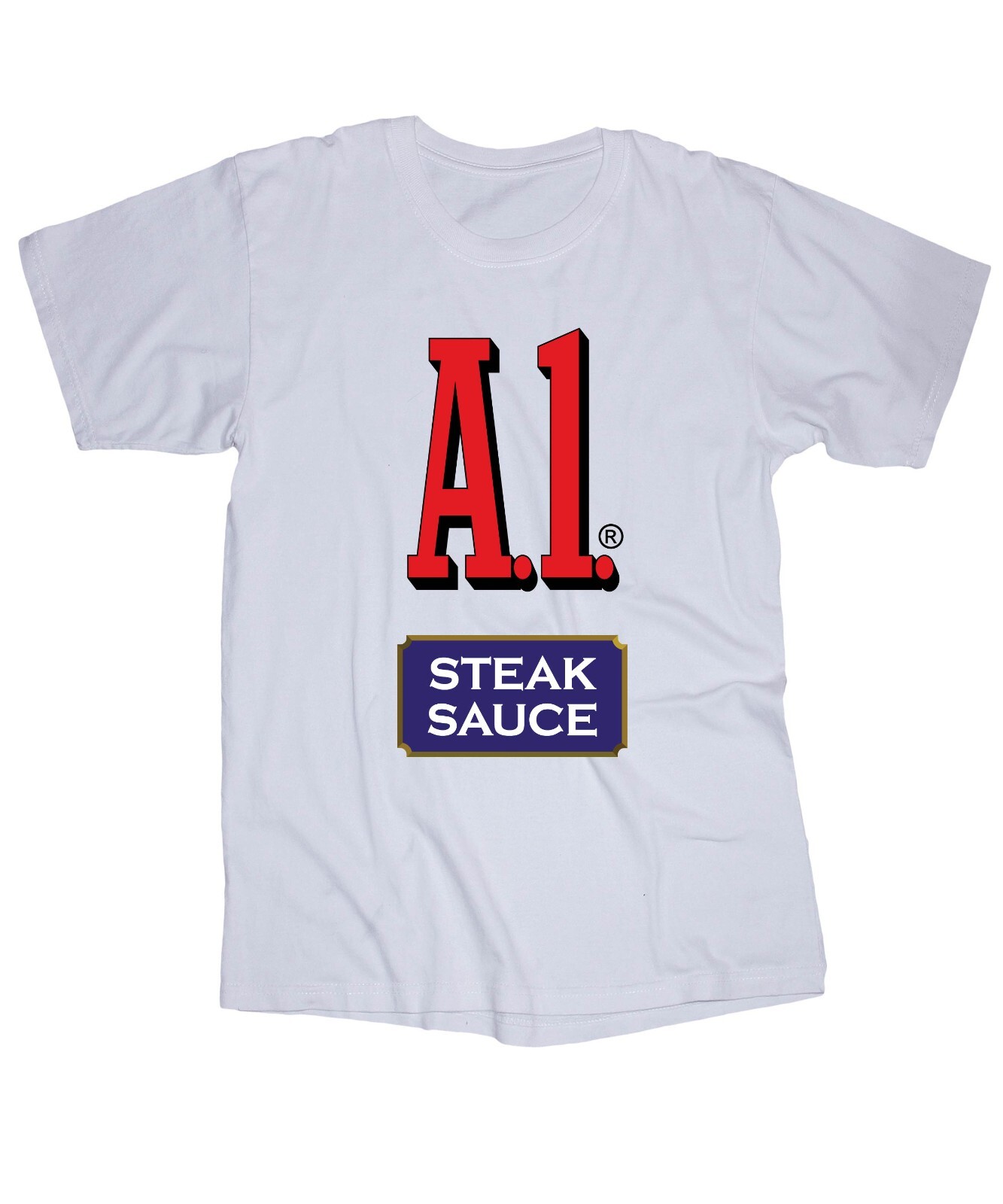 A.1. steak sauce logo white T-shirt A1 Ranch Farm