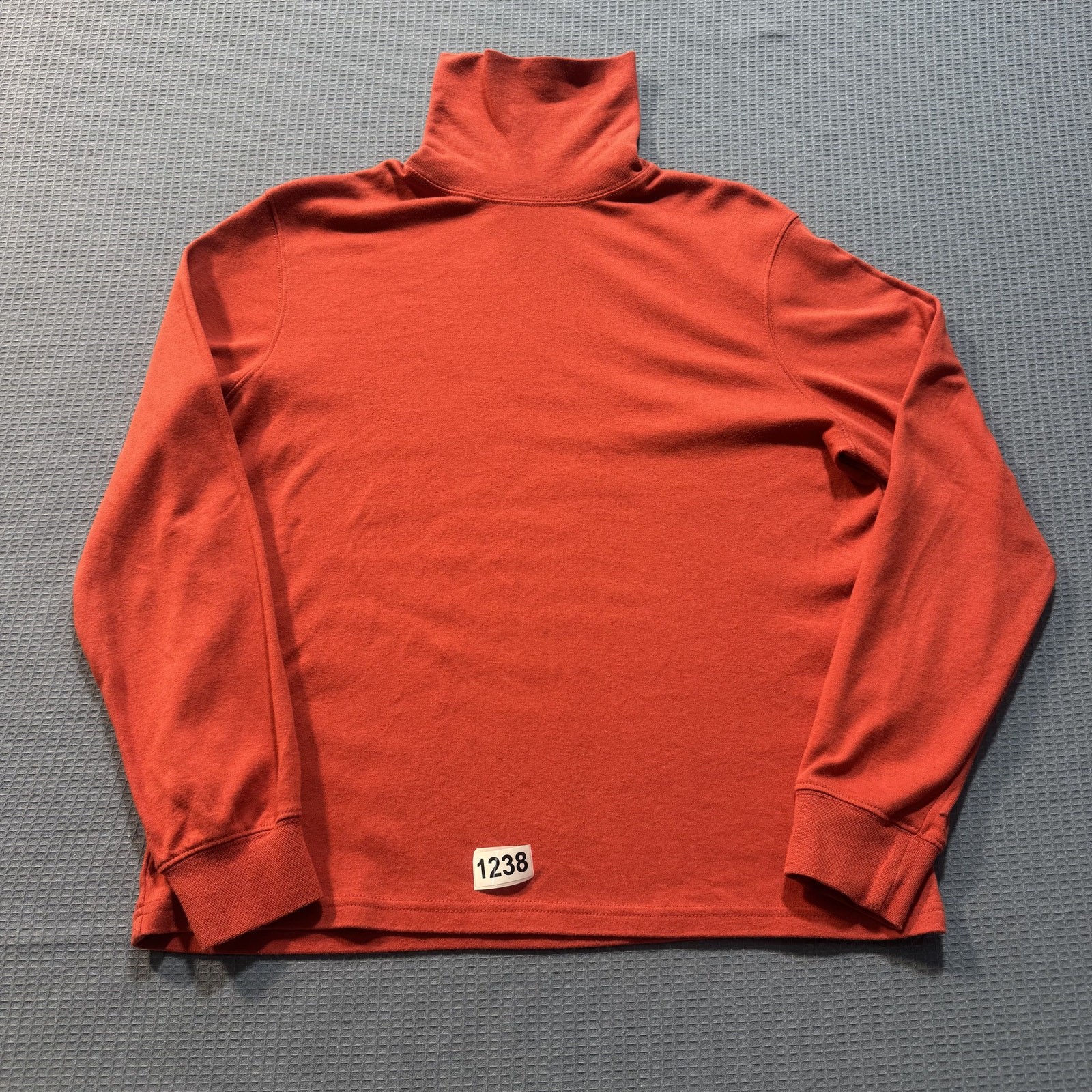 Turtle Neck Long Sleeve Tee Men Sz M Orange New Without Tags Excellent